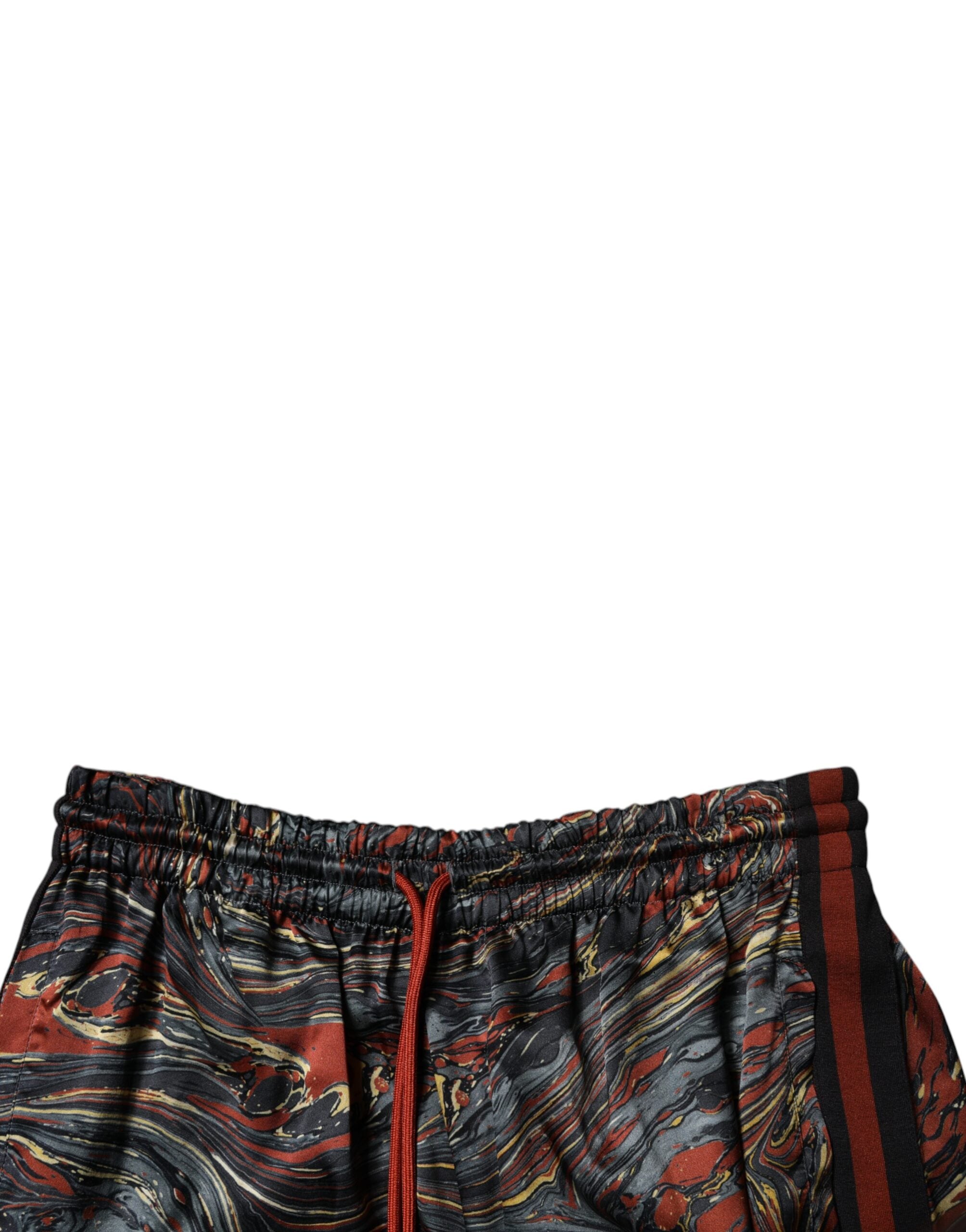 Dolce & Gabbana Bermudashorts mit mehrfarbigem Marmordruck auf der Hose-5