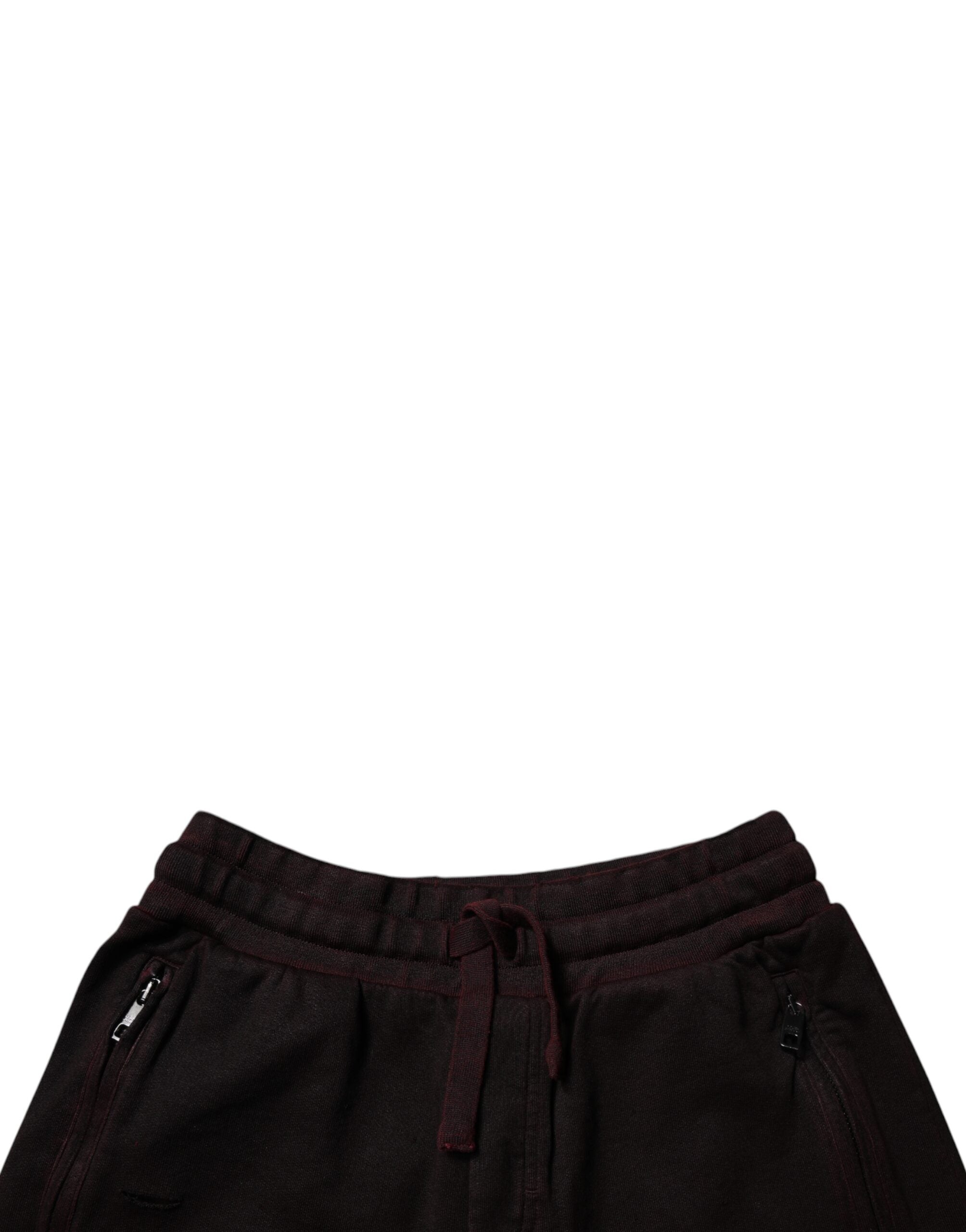 Dolce & Gabbana Maroon Cotton Sweatshorts Men's Bermuda Shorts-5