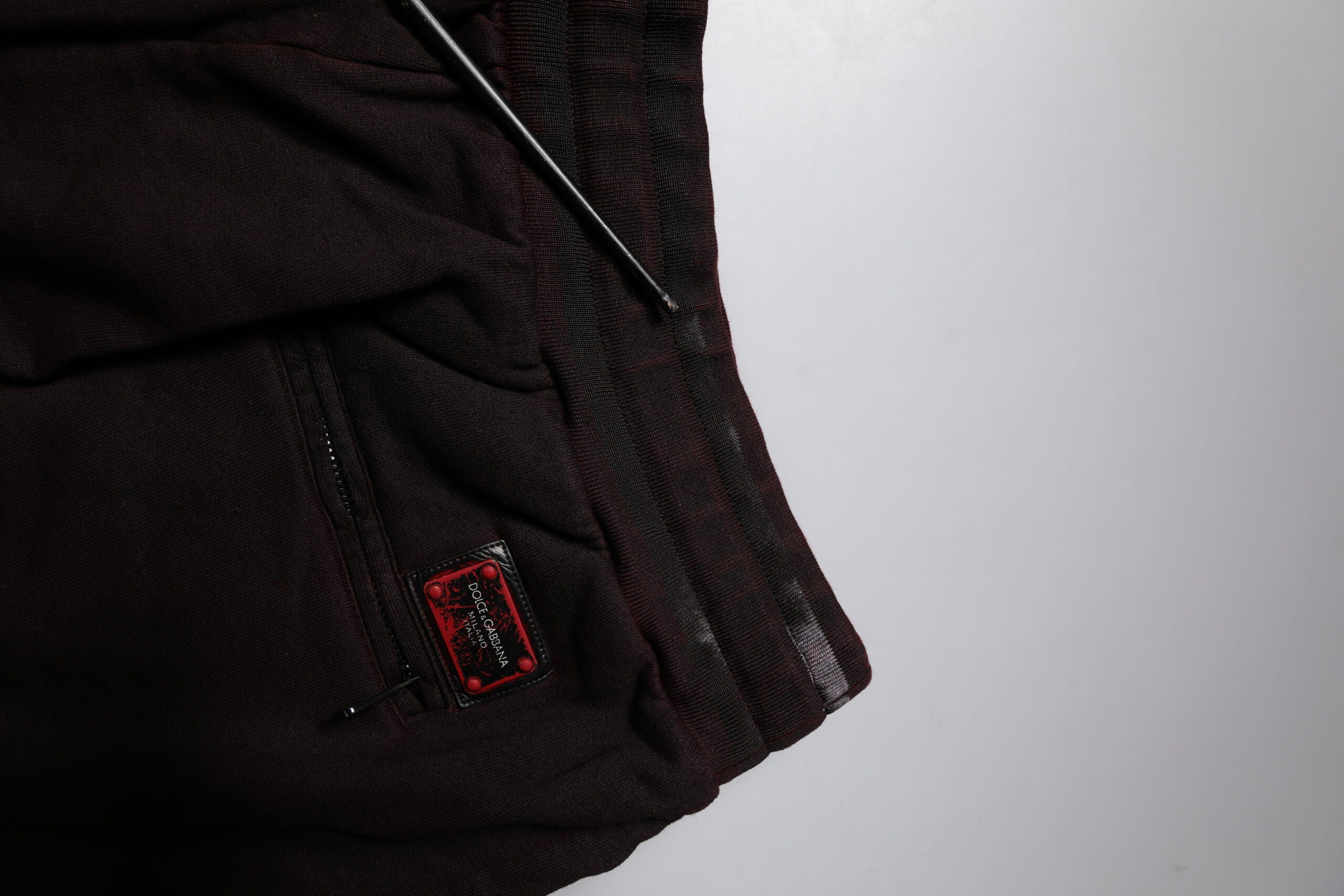 Dolce & Gabbana Maroon Baumwolle Logo Plaque Männer Bermuda Shorts-8