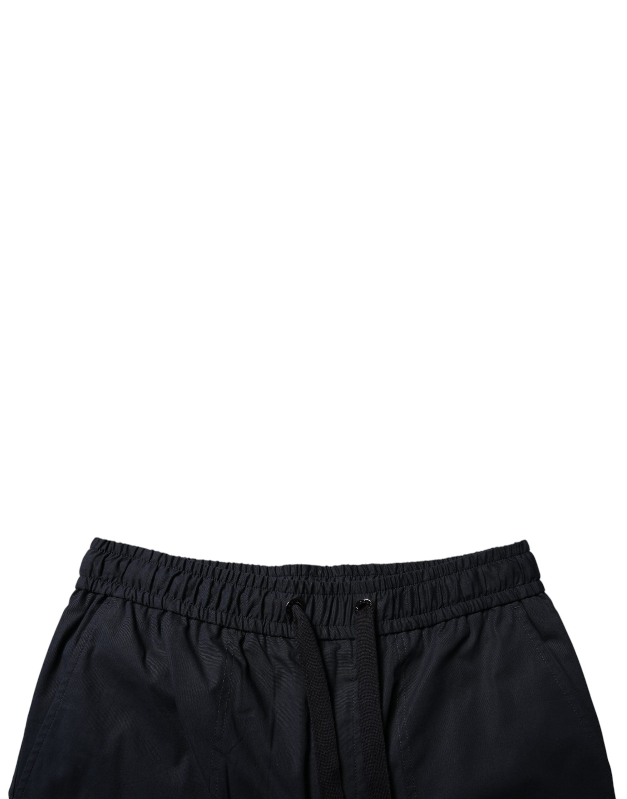 Dolce & Gabbana Black Cotton Sweatshorts Men's Bermuda Shorts-5