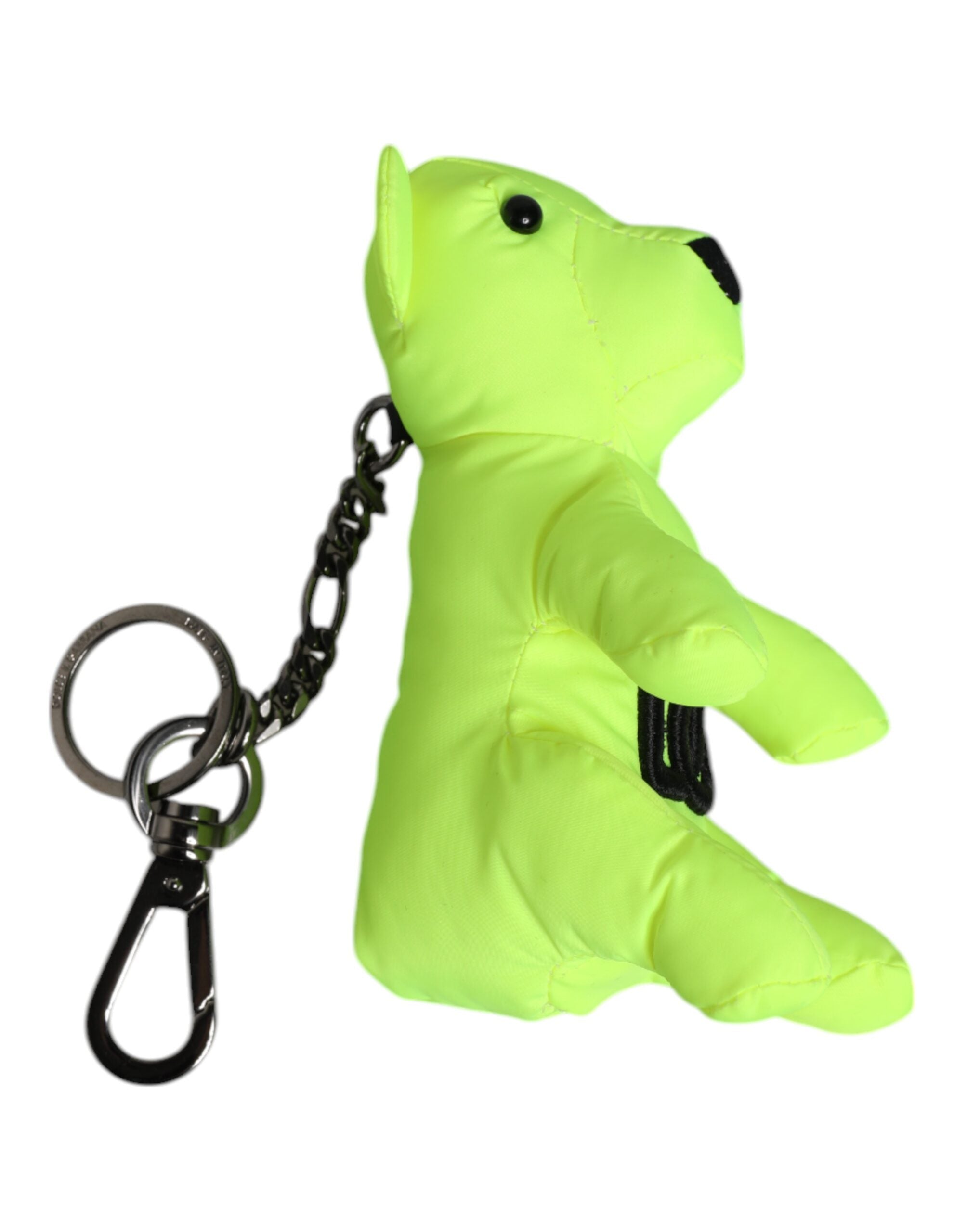 Dolce & Gabbana Green Bear Embroidered Logo Keyring Clasp Keyring-3