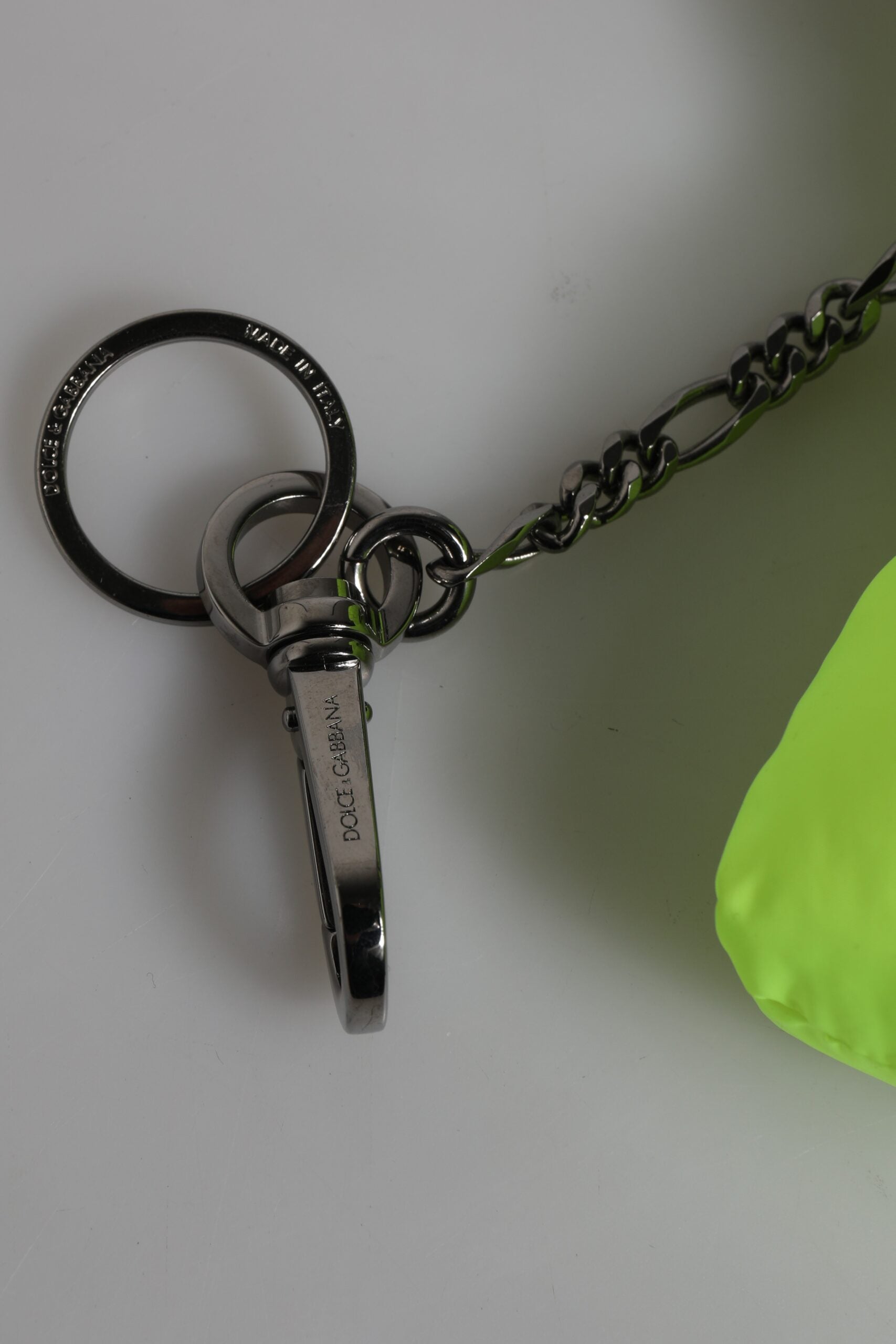 Dolce & Gabbana Green Bear Embroidered Logo Keyring Clasp Keyring-6