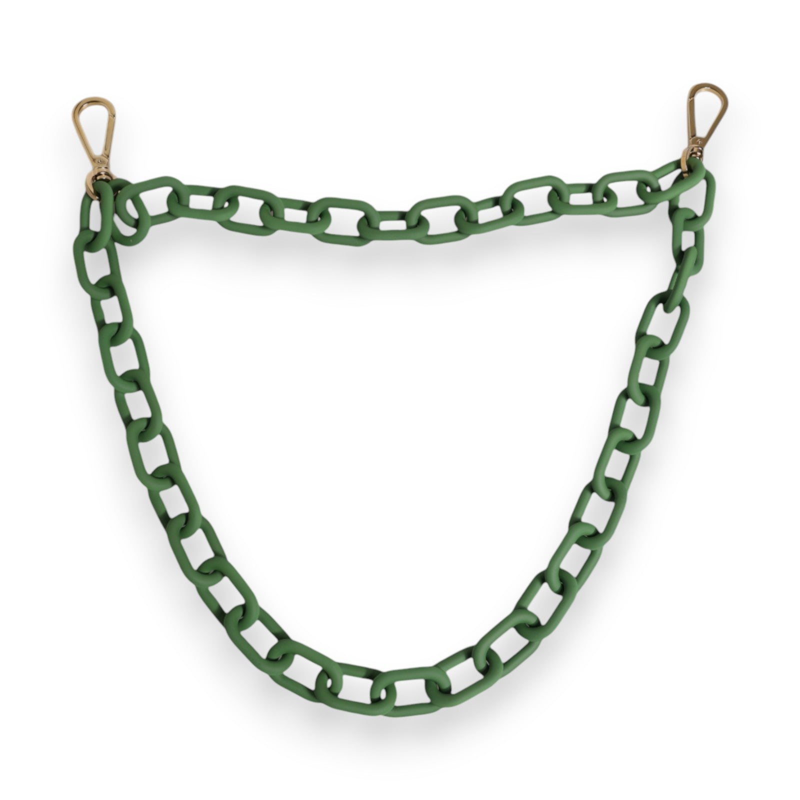 Dolce & Gabbana Green Plexiglas Acrylic Chunky Gold Hardware Wallet Chain-3