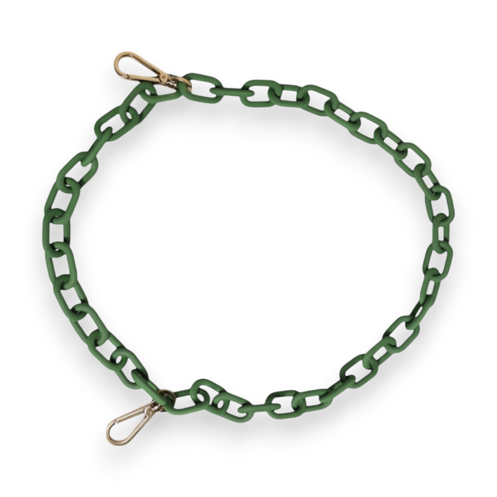 Dolce & Gabbana Green Plexiglas Acrylic Chunky Gold Hardware Wallet Chain-5