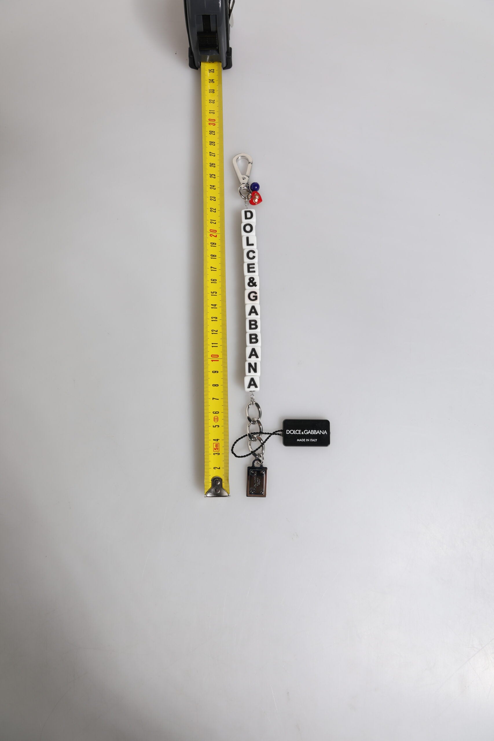 Dolce & Gabbana Silber Messing Kette Würfel Logo verschönert Charme Armband-4