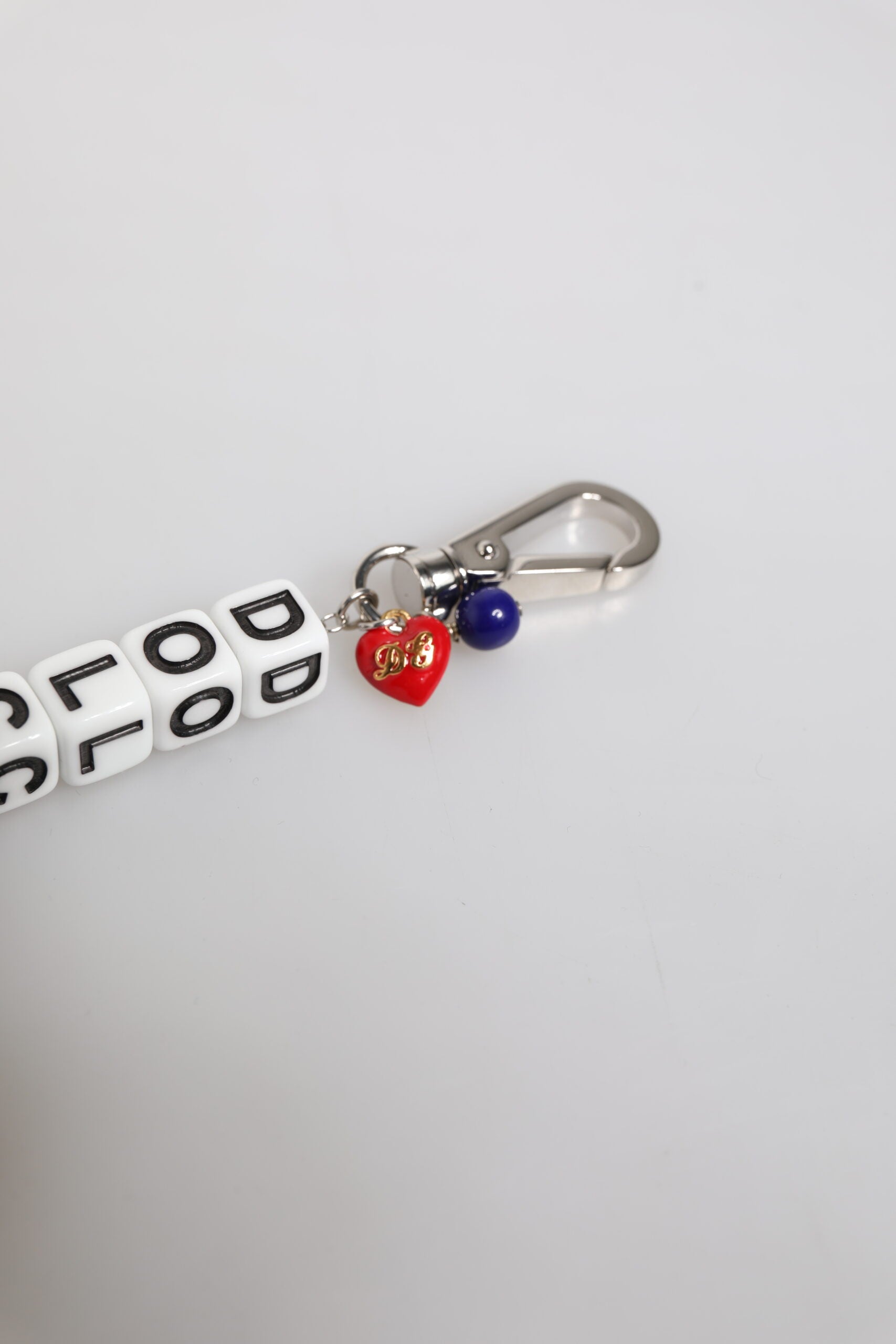 Dolce & Gabbana Silber Messing Kette Würfel Logo verschönert Charme Armband-6