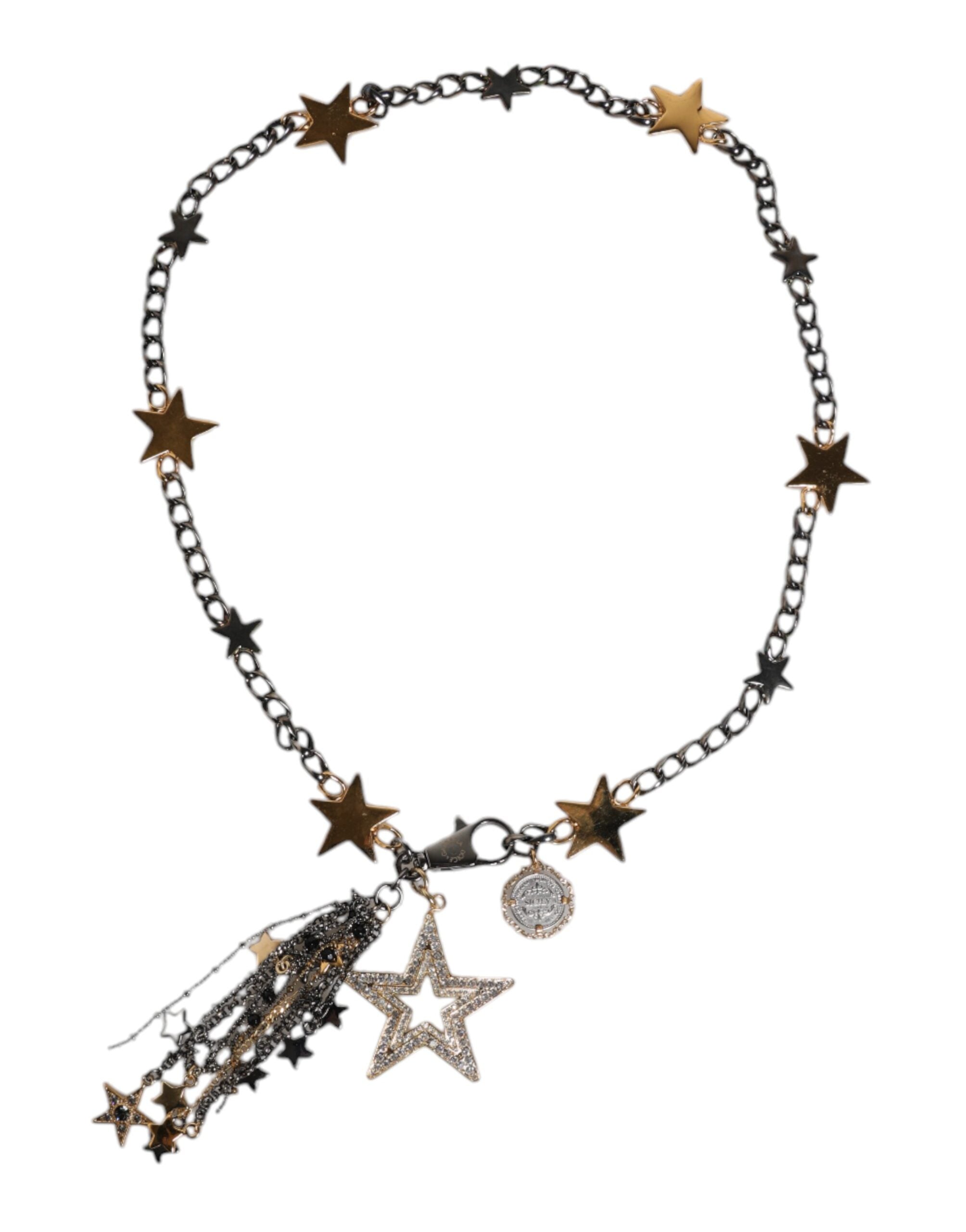 Dolce & Gabbana silver gold brass embellished waist chain belt-1