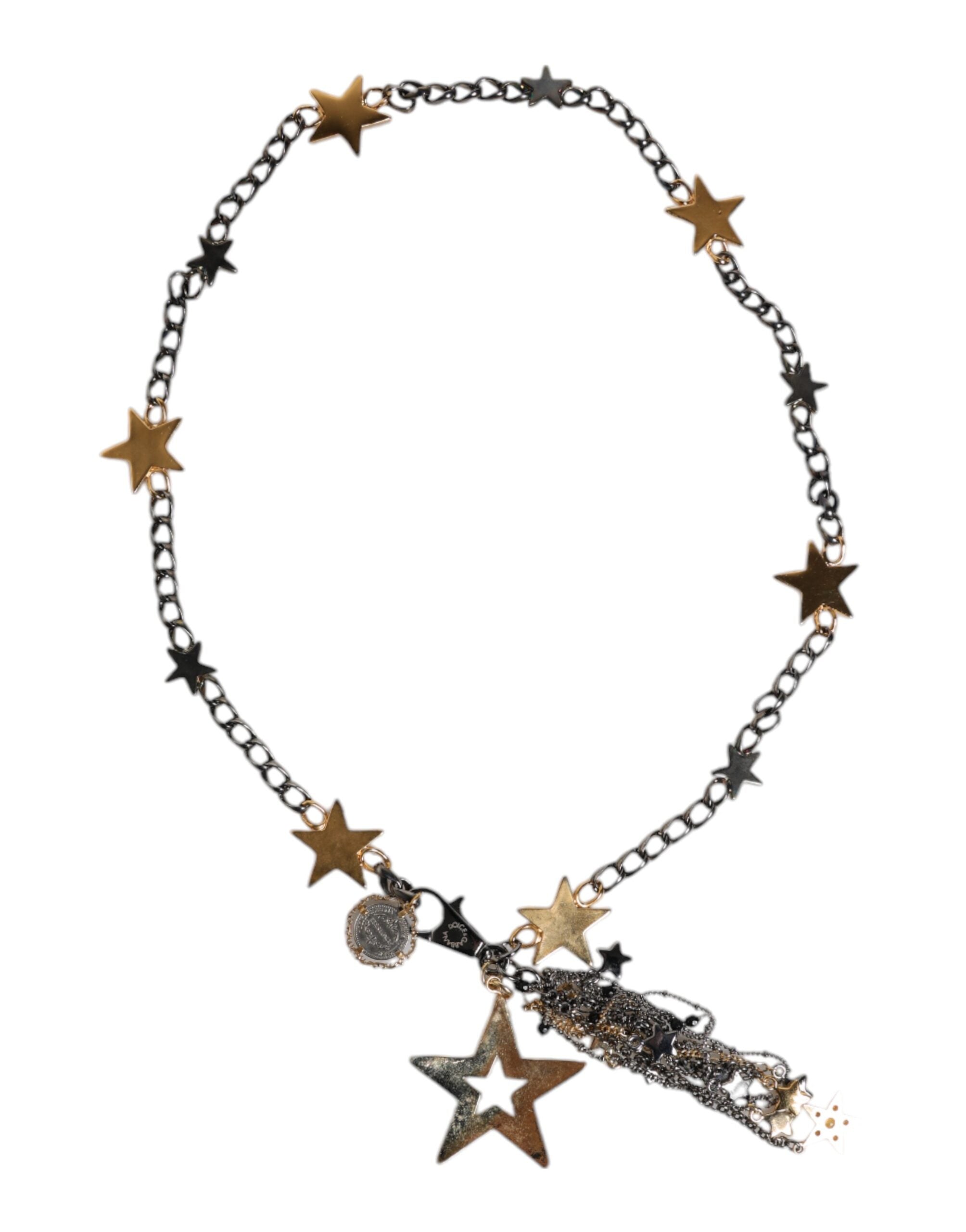 Dolce & Gabbana silver gold brass embellished waist chain belt-4