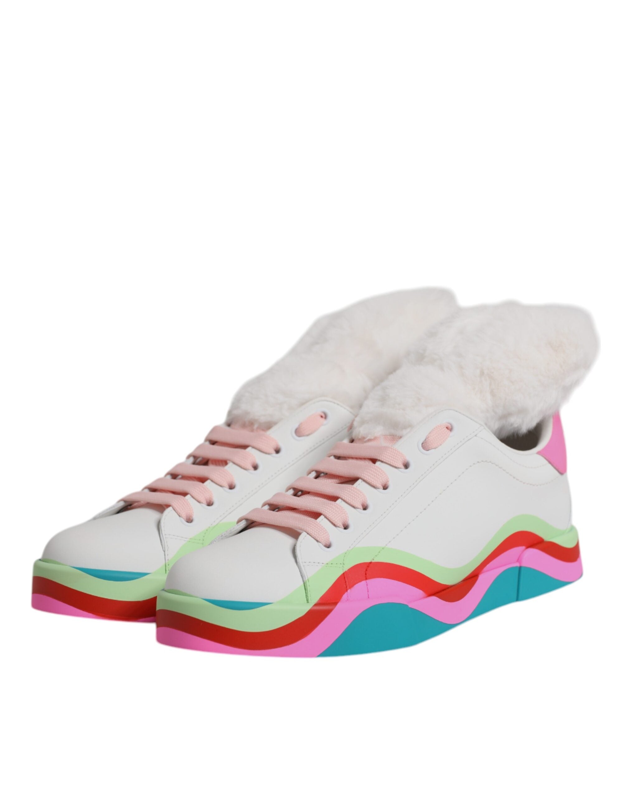 Dolce & Gabbana Multicolor Low Top Trainer Sneakers Shoes-4