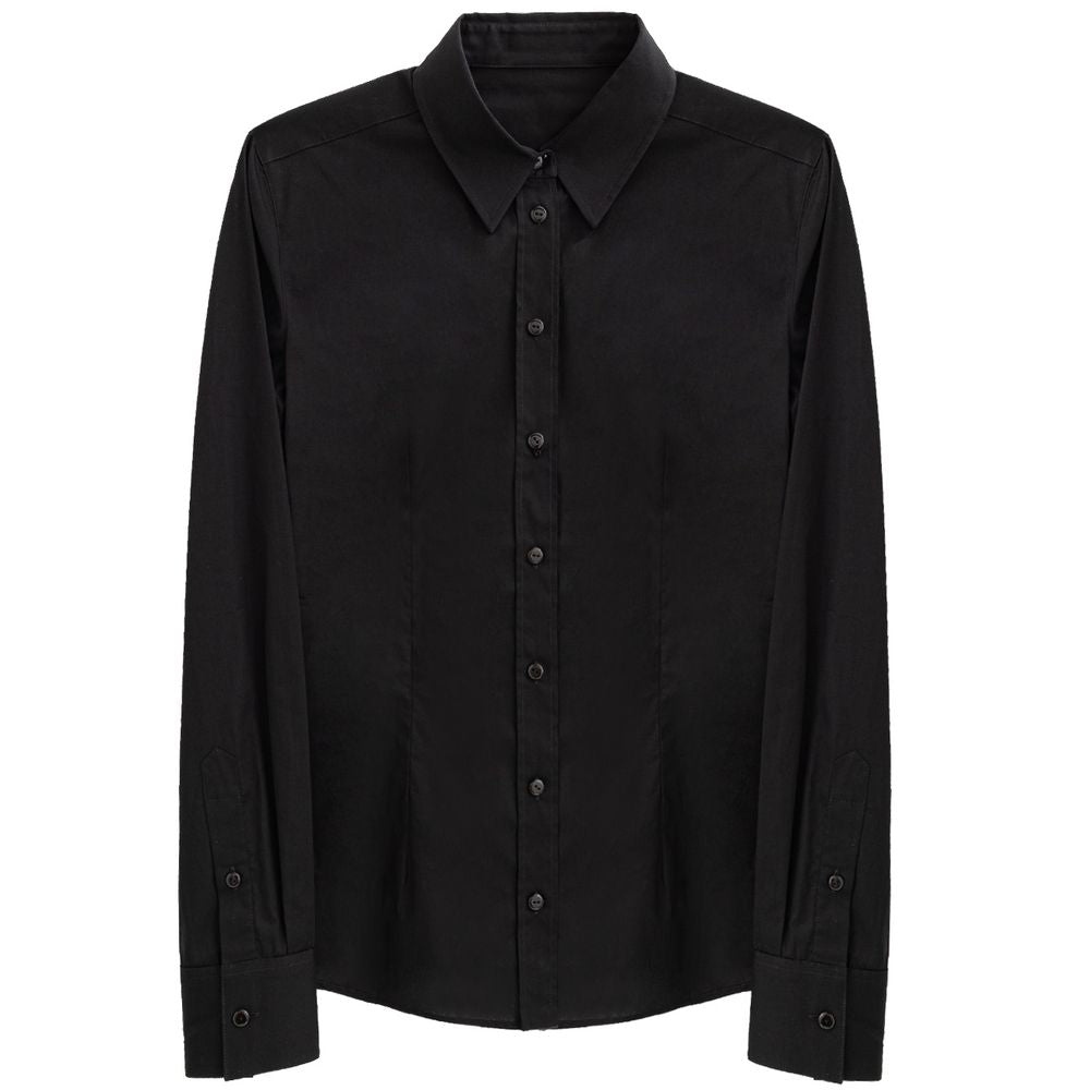 Dolce & Gabbana Black Cotton Dress Shirt-1