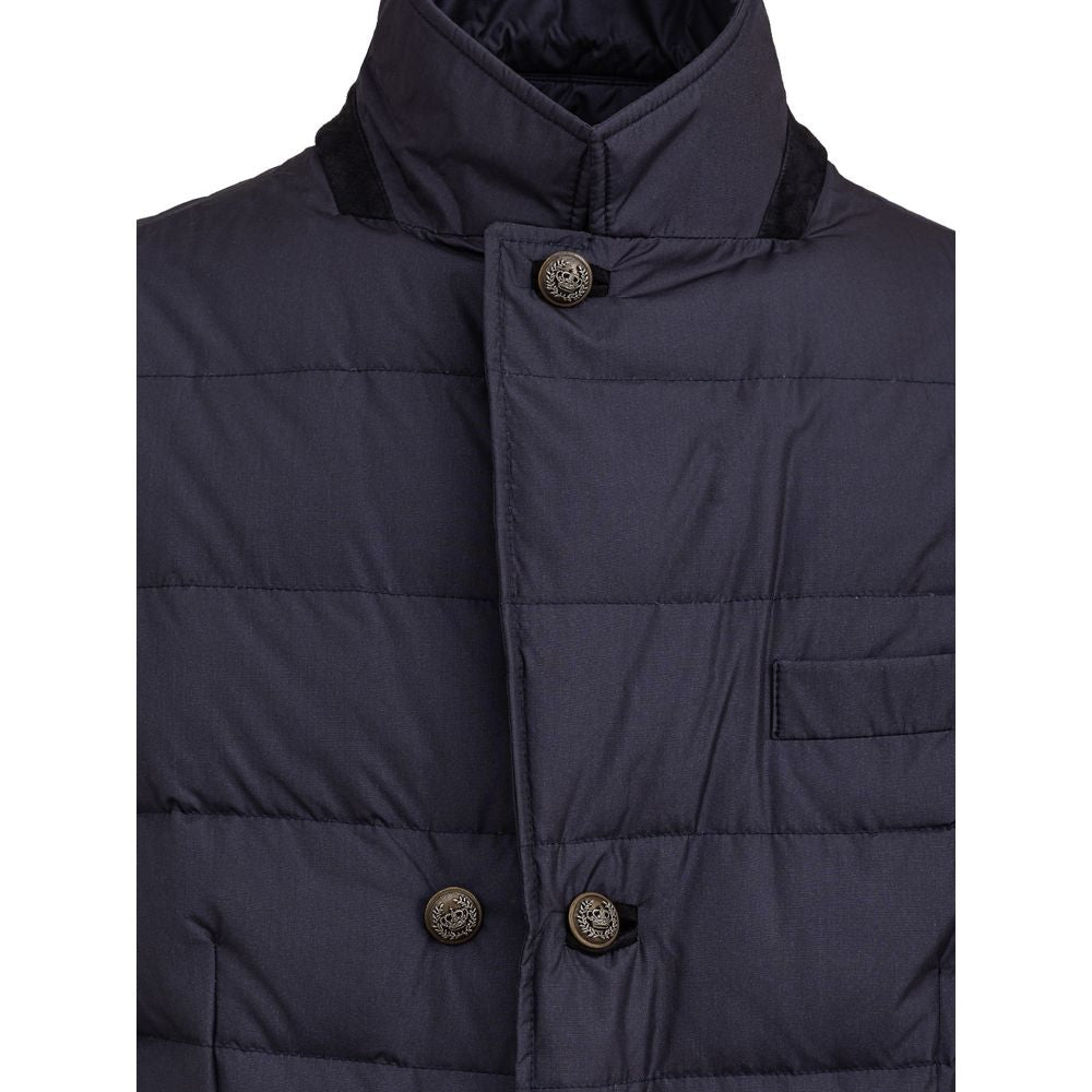 Dolce & Gabbana Blue Polyester Coat-3