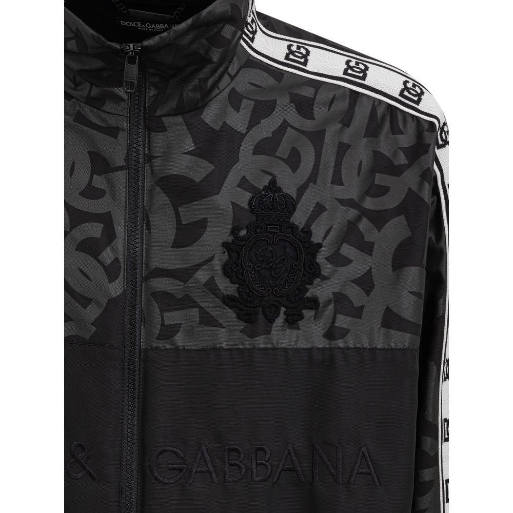 Dolce & Gabbana Schwarze Shell-Jacke aus Polyester-3