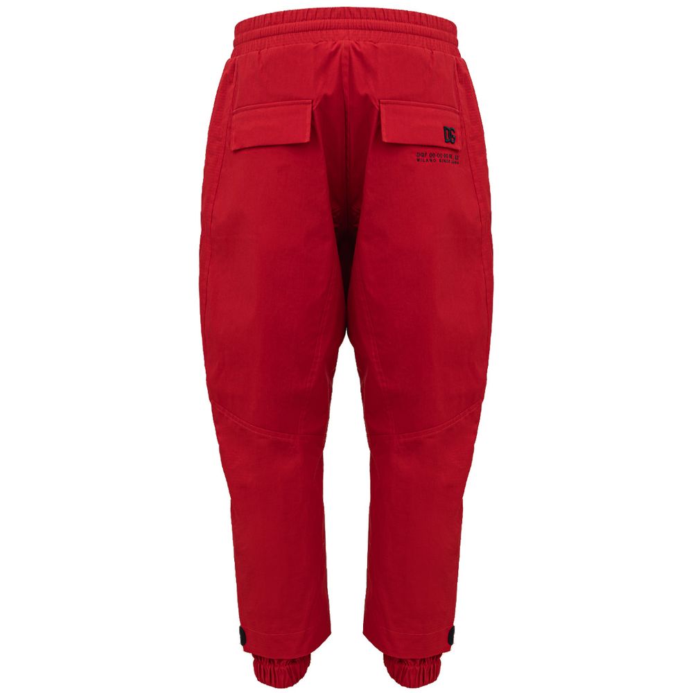 Dolce & Gabbana Red polyamide sports leggings-2