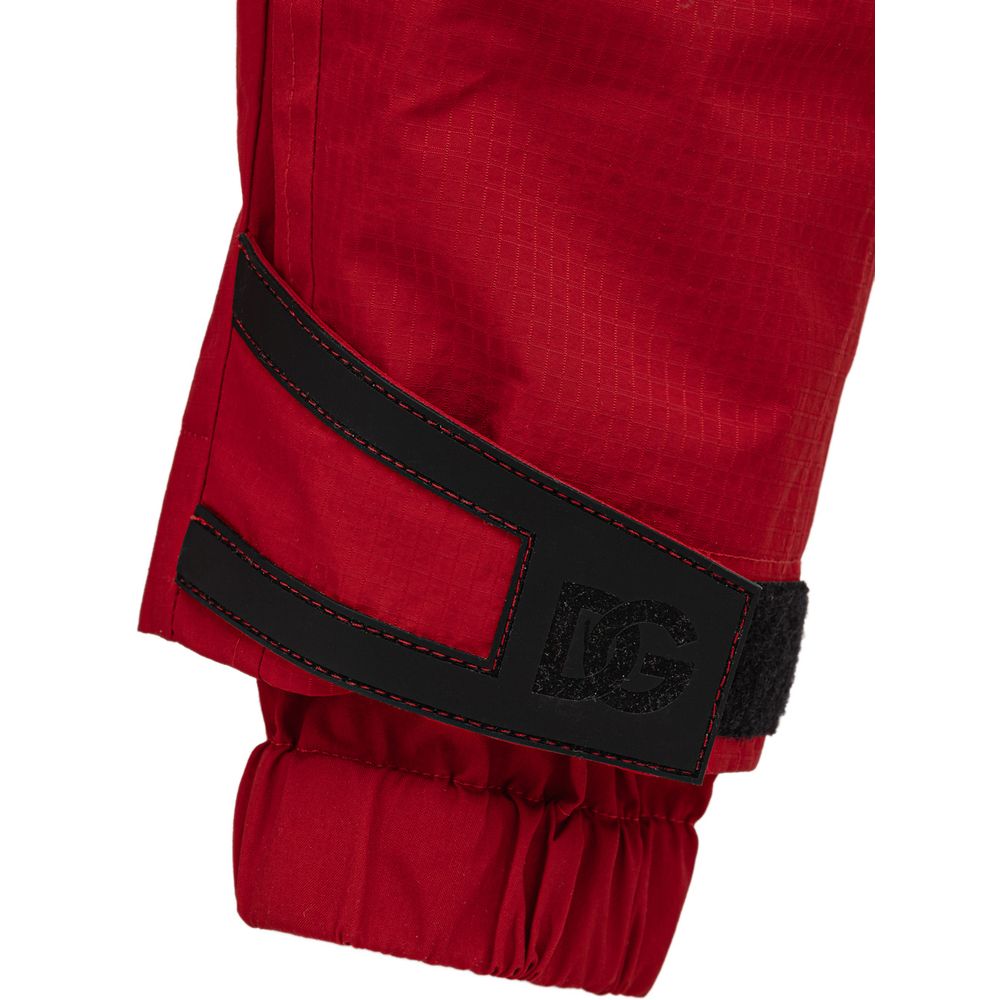 Dolce & Gabbana Red polyamide sports leggings-5