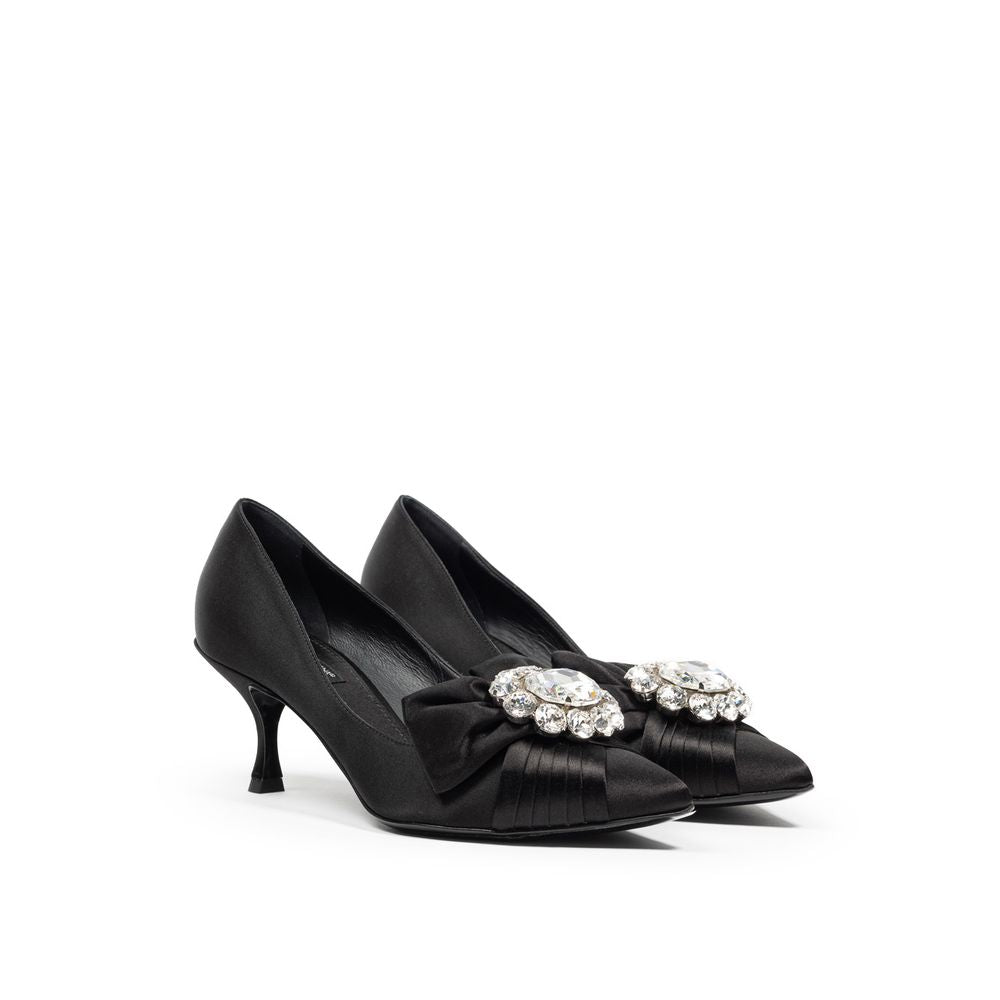Dolce & Gabbana black viscose pumps-2