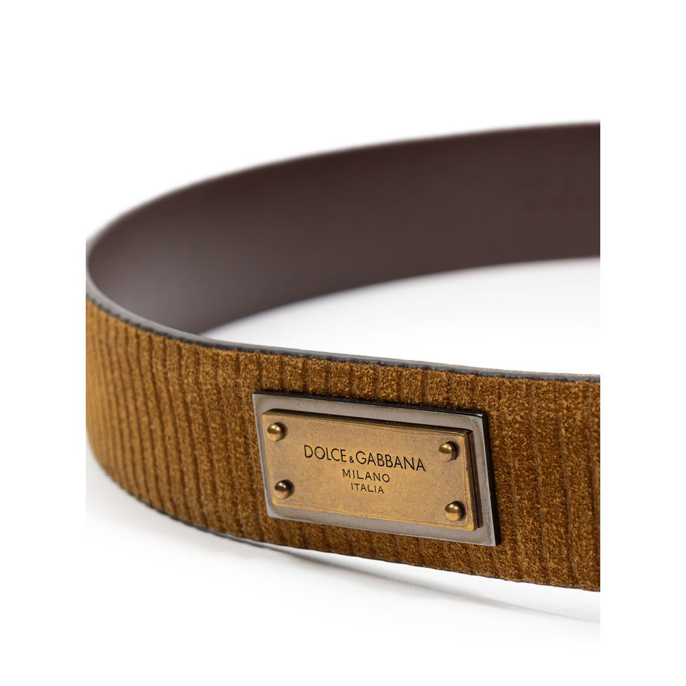 Dolce & Gabbana Brauner Ledergürtel-3