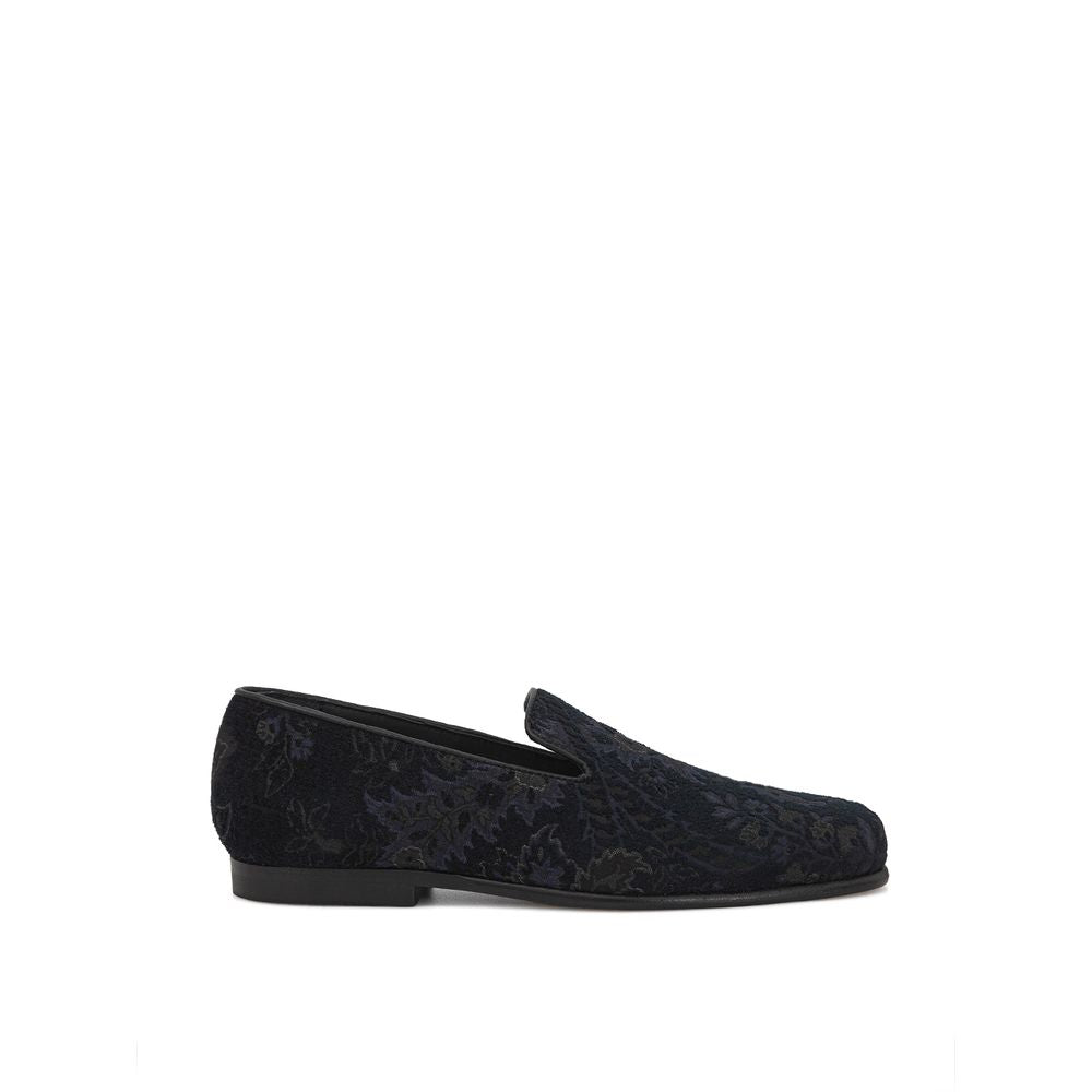Etro Elegant blue leather slip-on loafers-1