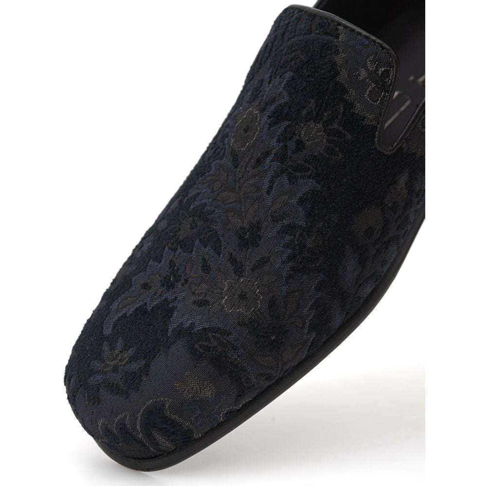 Etro Elegant blue leather slip-on loafers-4
