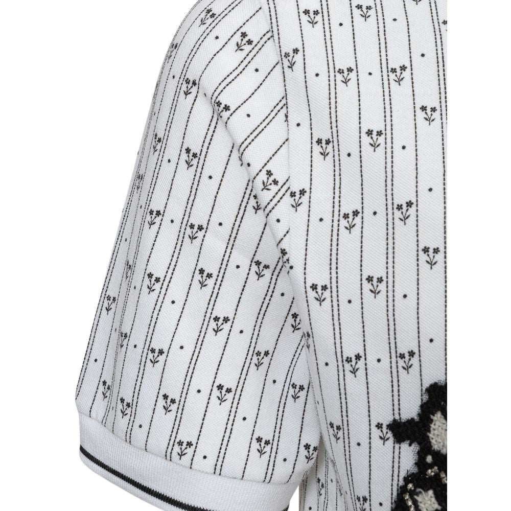 Dolce & Gabbana Weißes Baumwoll-Poloshirt-4