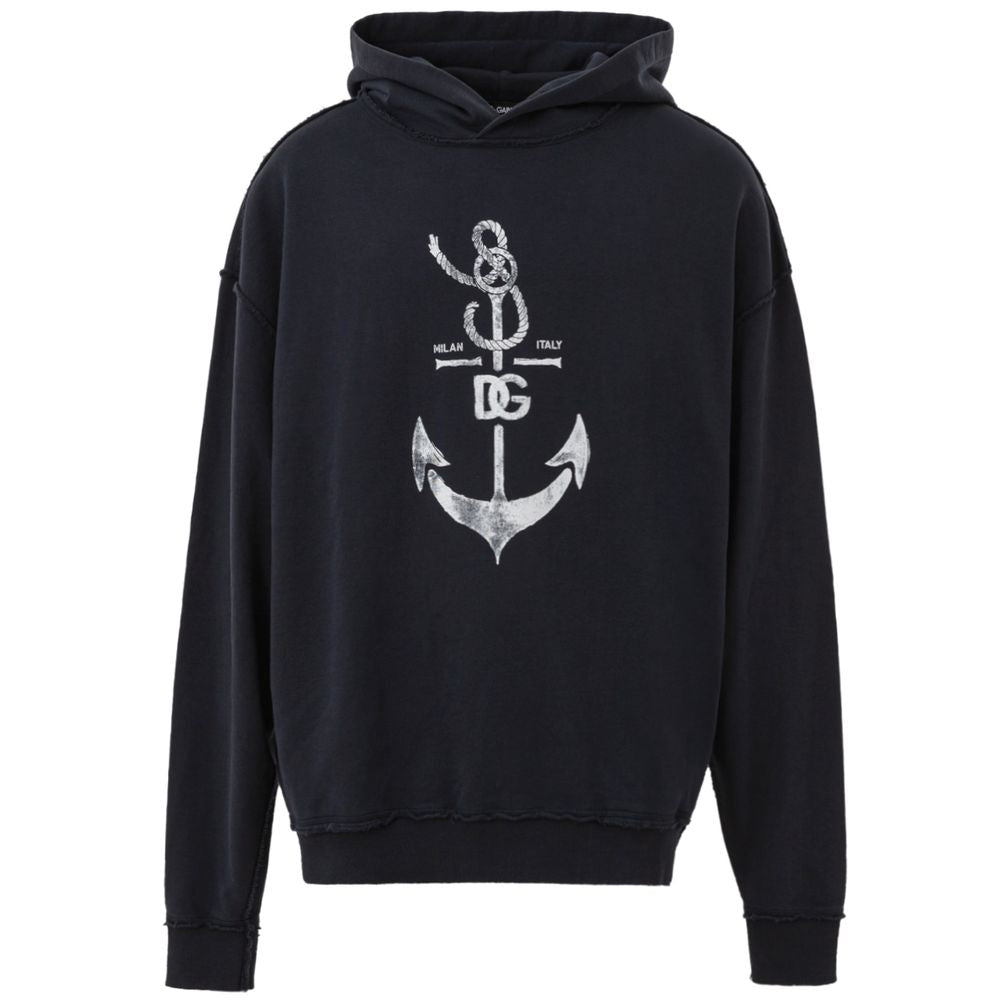 Dolce & Gabbana Blue Cotton Sweatshirt-1