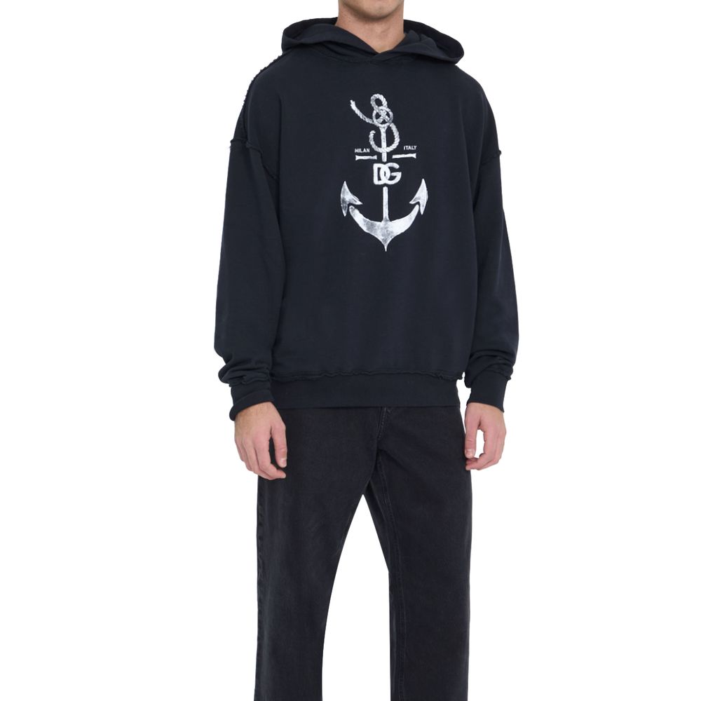 Dolce & Gabbana Blue Cotton Sweatshirt-2