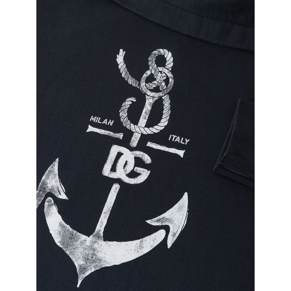 Dolce & Gabbana Blue Cotton Sweatshirt-4