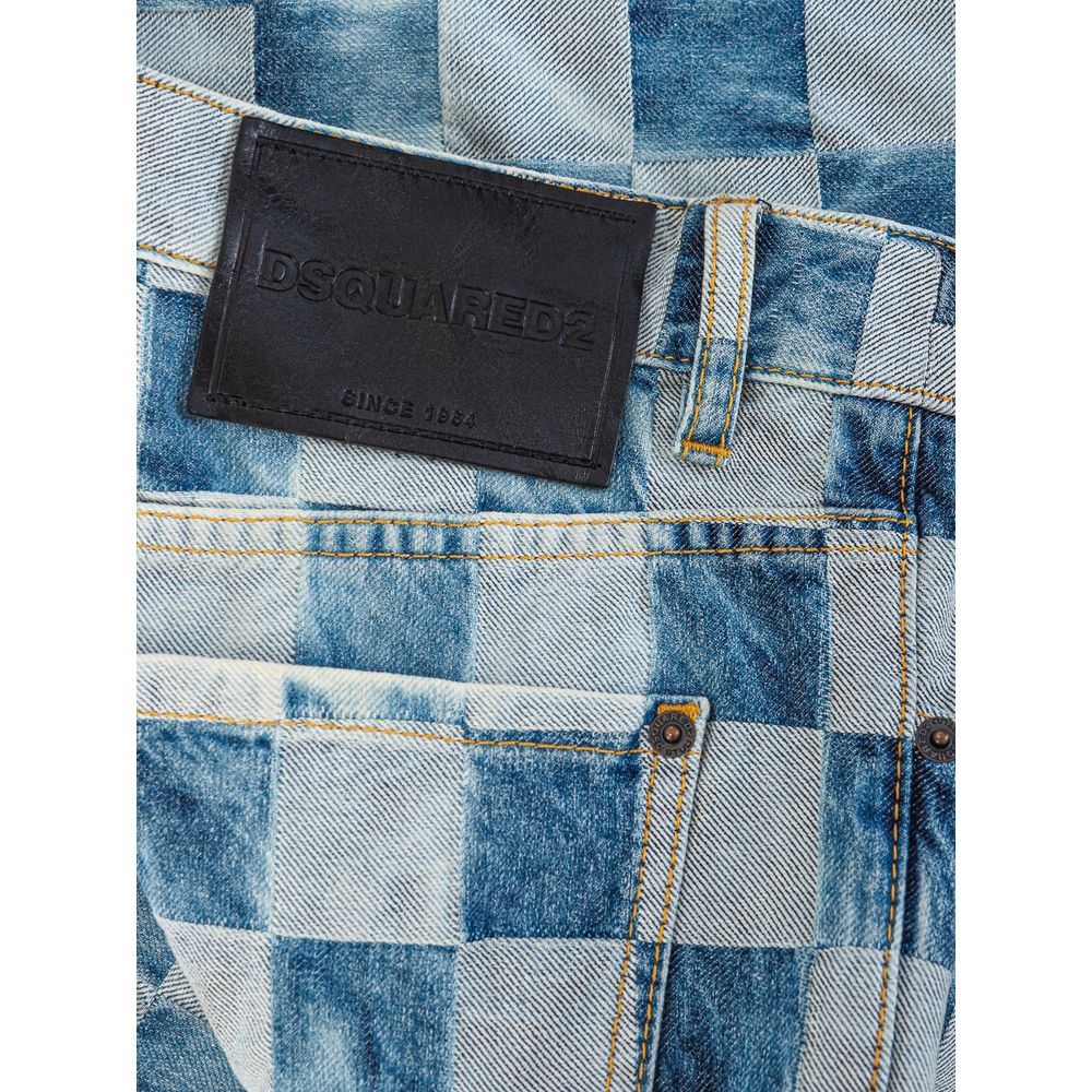 Vaqueros cómodos de algodón Dsquared² en color azul-4