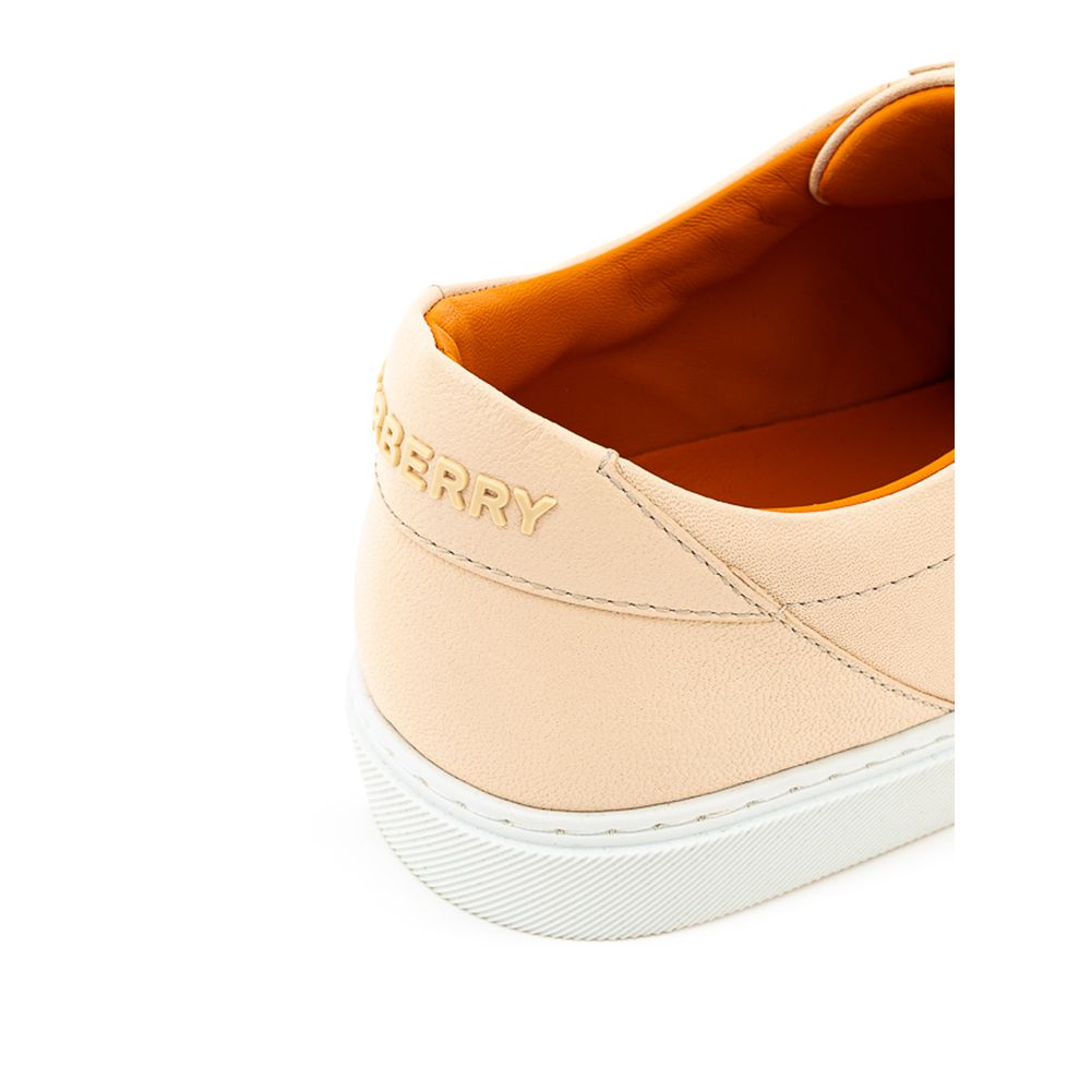Burberry pink leather low-top sneakers-5