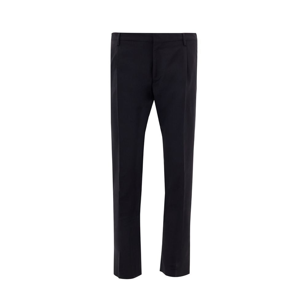 Valentino Elegant Wool Trousers in Black-1