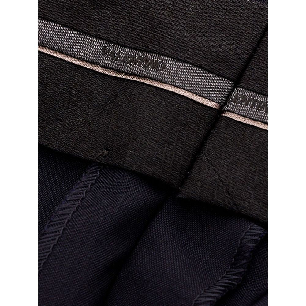 Valentino Elegant Wool Trousers in Black-4