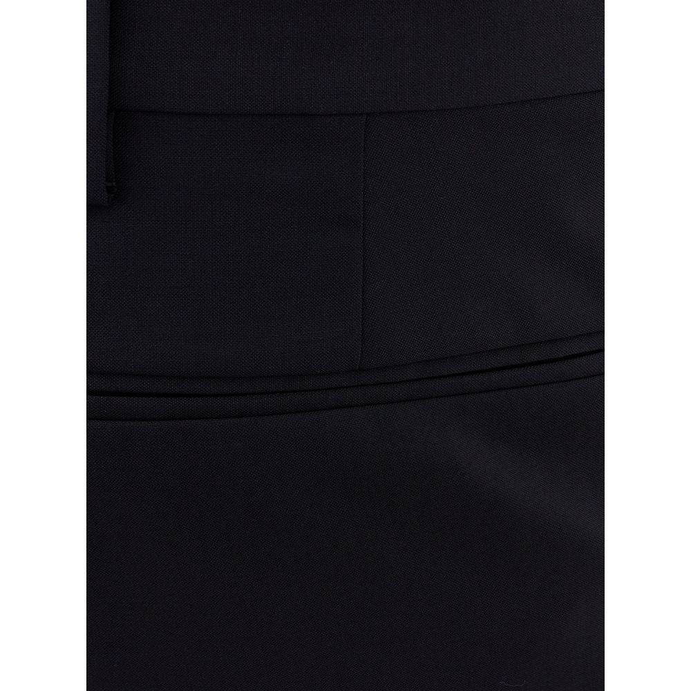 Valentino Elegant Wool Trousers in Black-5