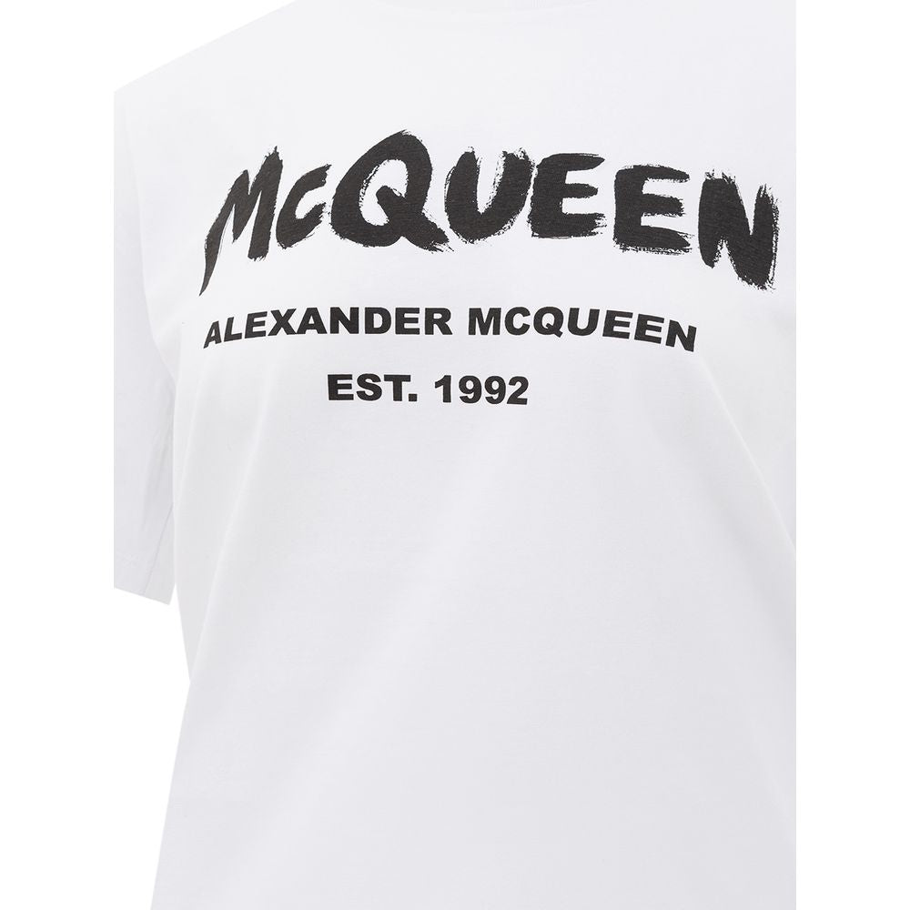 Alexander McQueen T-shirt in white cotton-3