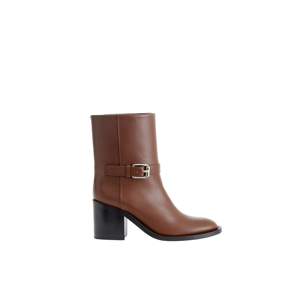 Burberry Braune Leder-Knöchelstiefel-1