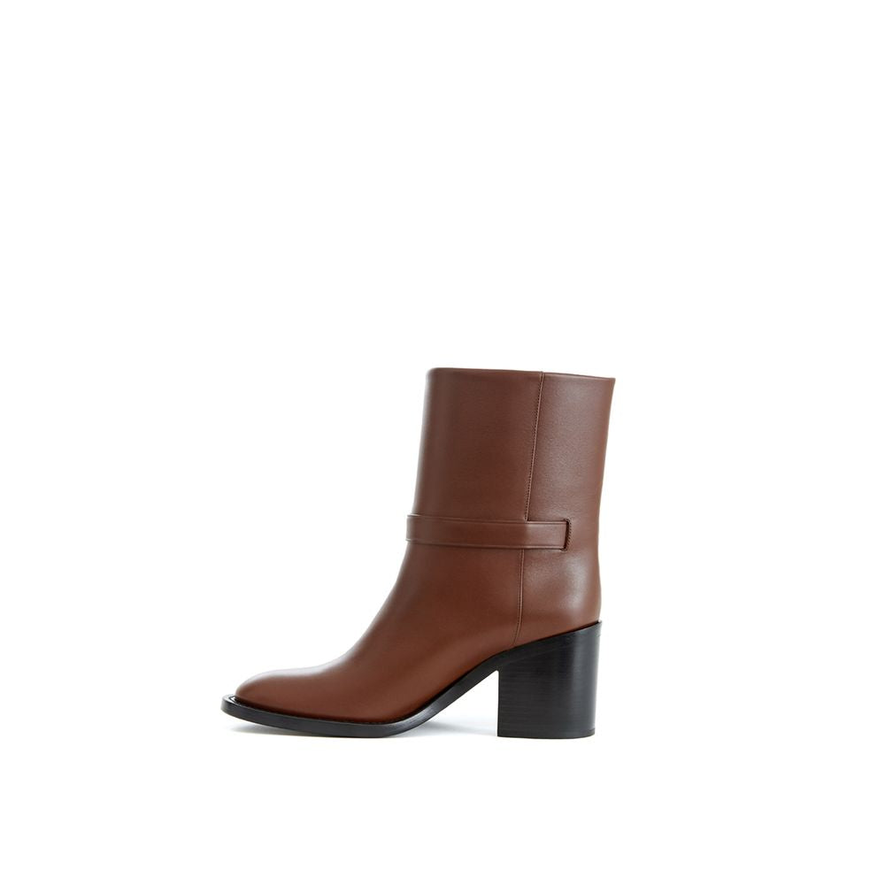 Burberry Braune Leder-Knöchelstiefel-2