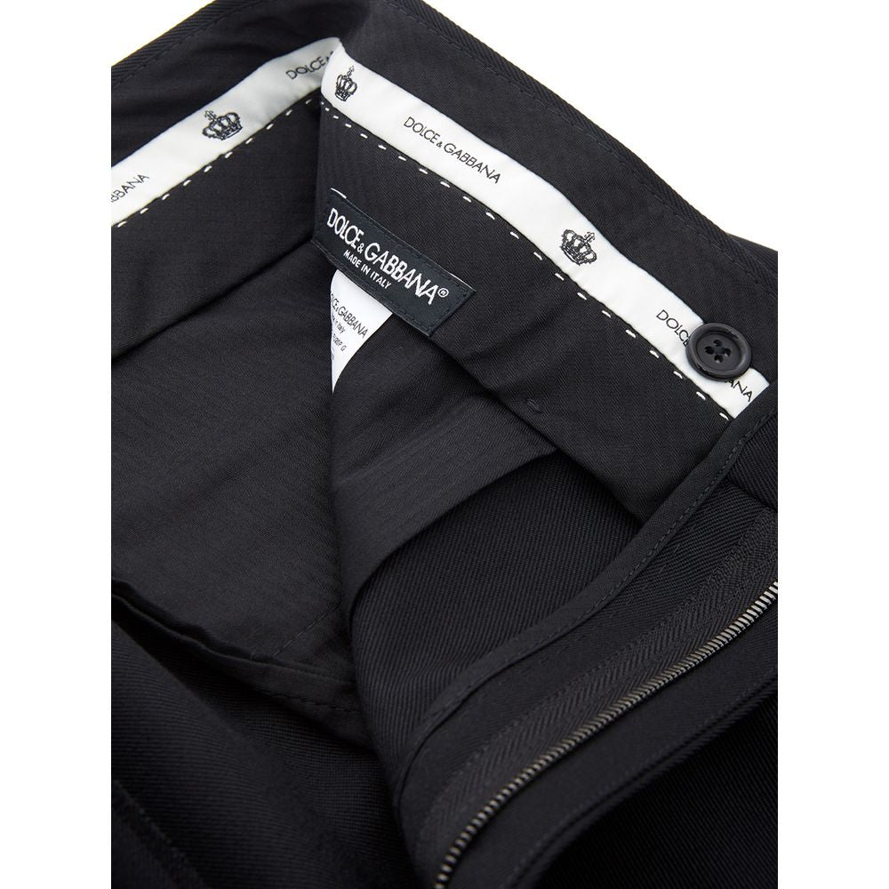 Dolce & Gabbana Elegante schwarze Polyesterhose für Männer-3