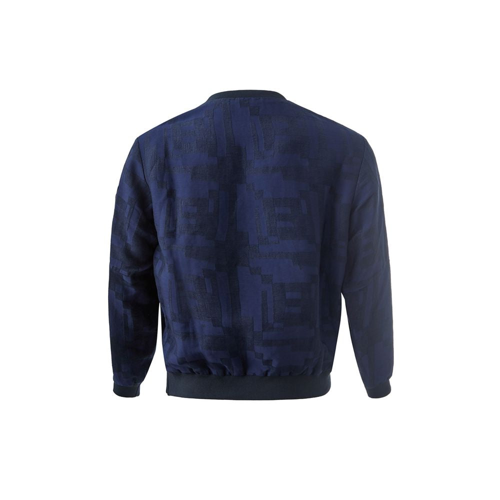Camiseta elegante de lino azul Emporio Armani para hombre-2