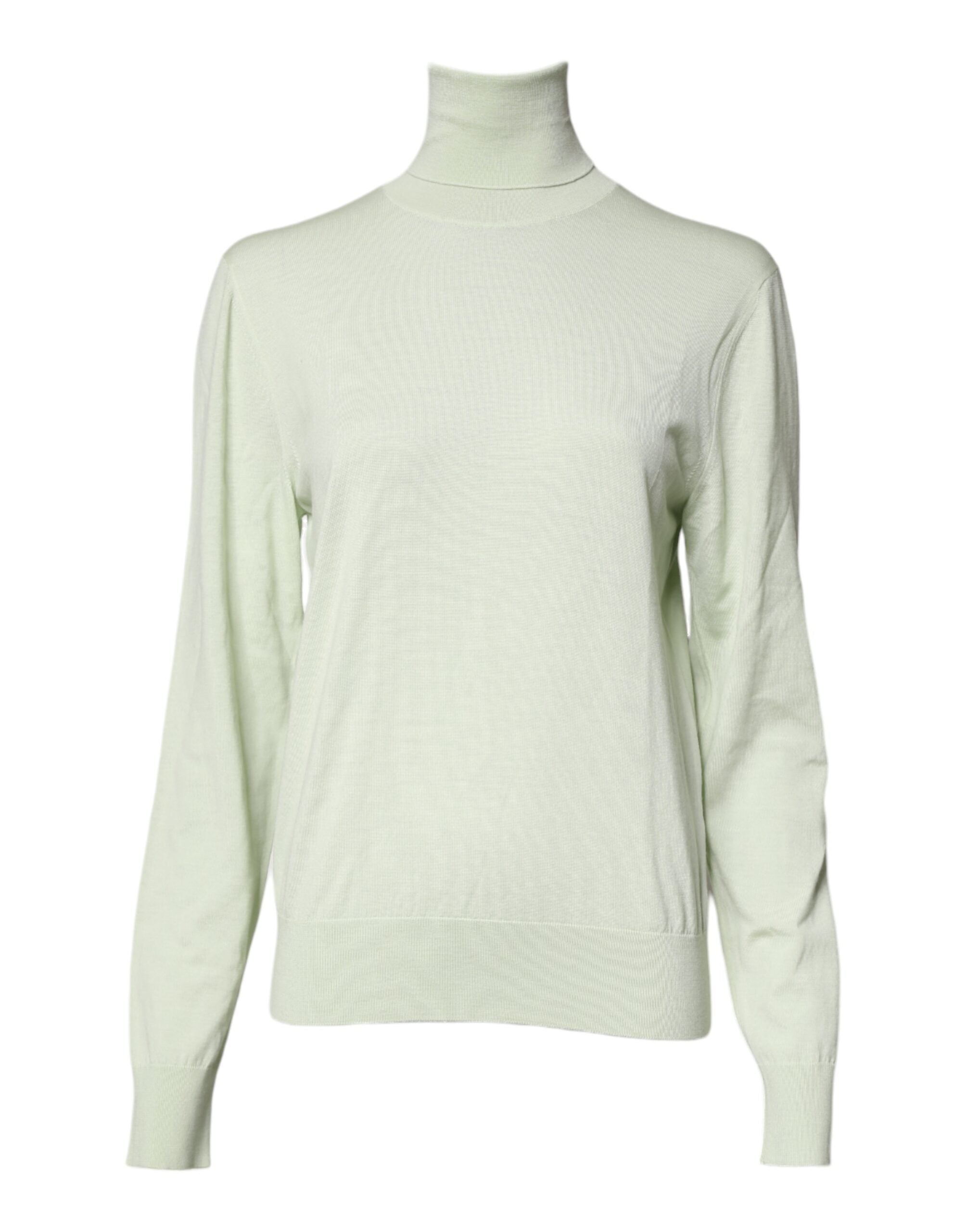 Jersey de cuello alto Dolce & Gabbana en lana verde claro-1