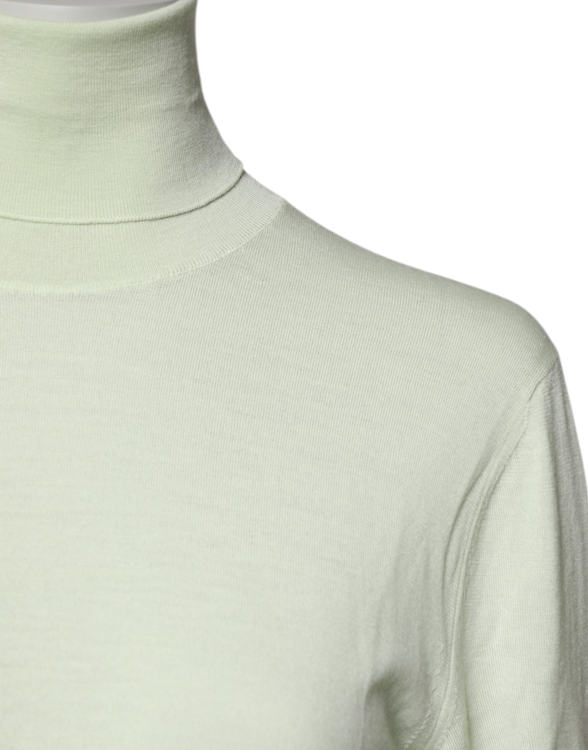 Jersey de cuello alto Dolce & Gabbana en lana verde claro-3