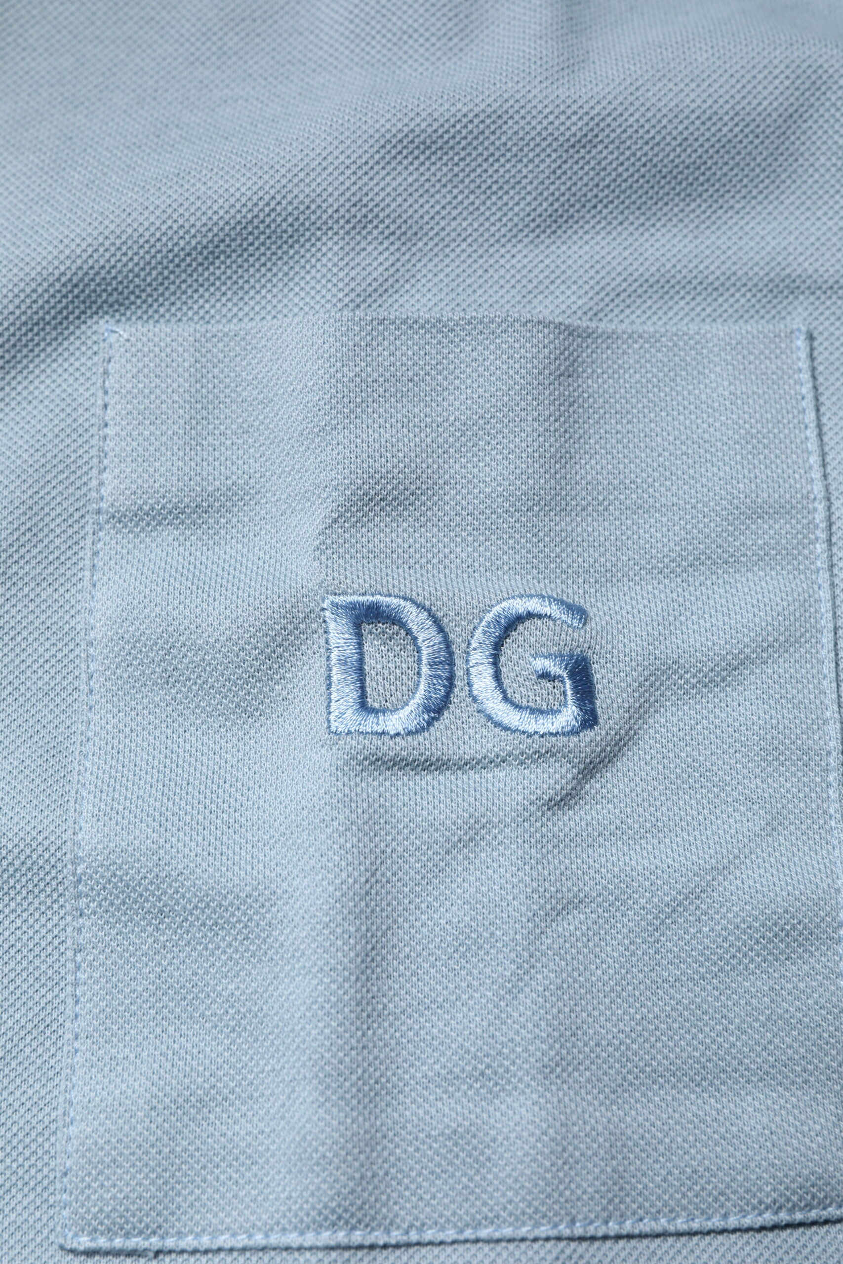 Dolce & Gabbana Blue Cotton Polo Shirt with Button Placket for Men-7