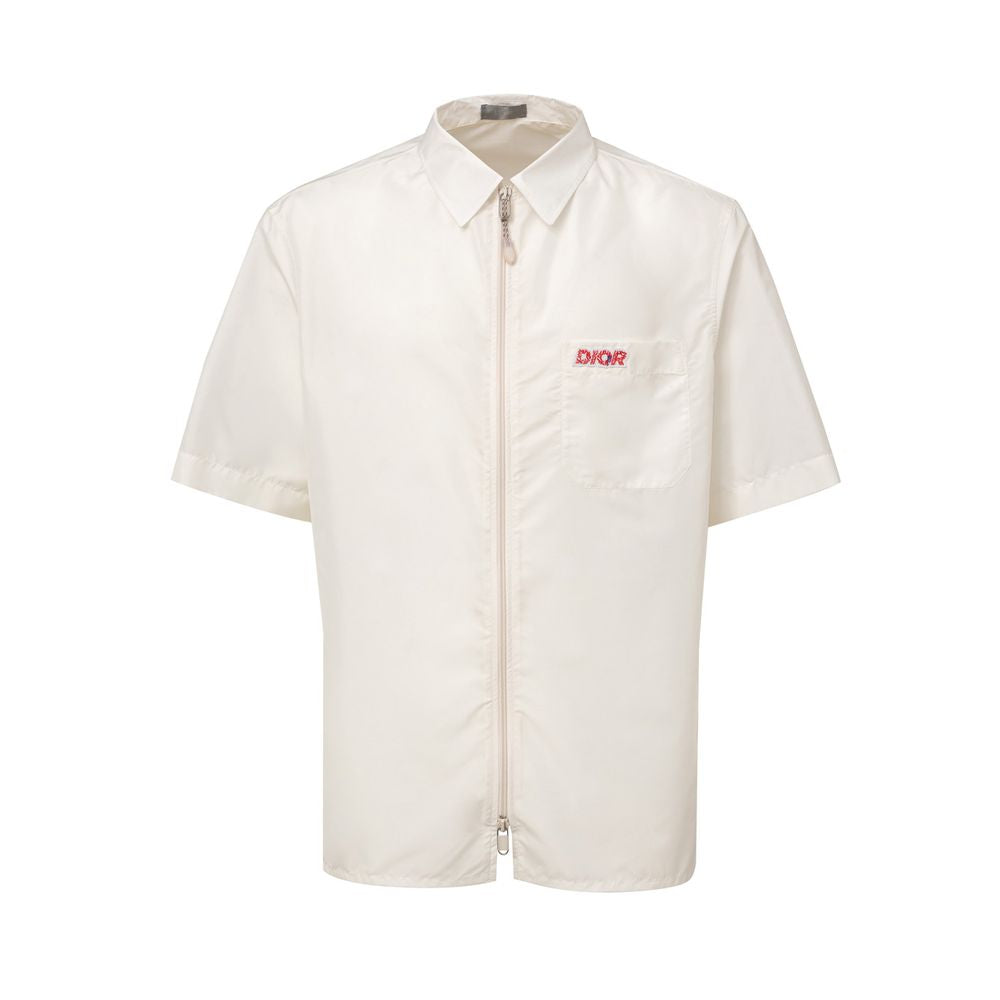 Dior Weißes Polyester-Kurzarmhemd-1