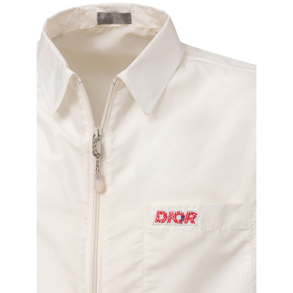 Dior Weißes Polyester-Kurzarmhemd-3