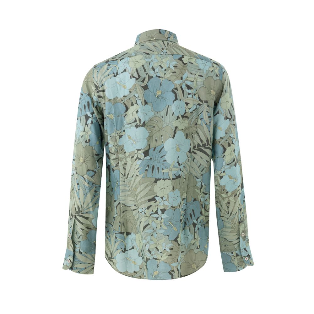 Tom Ford sky blue lyocell shirt with pattern-2