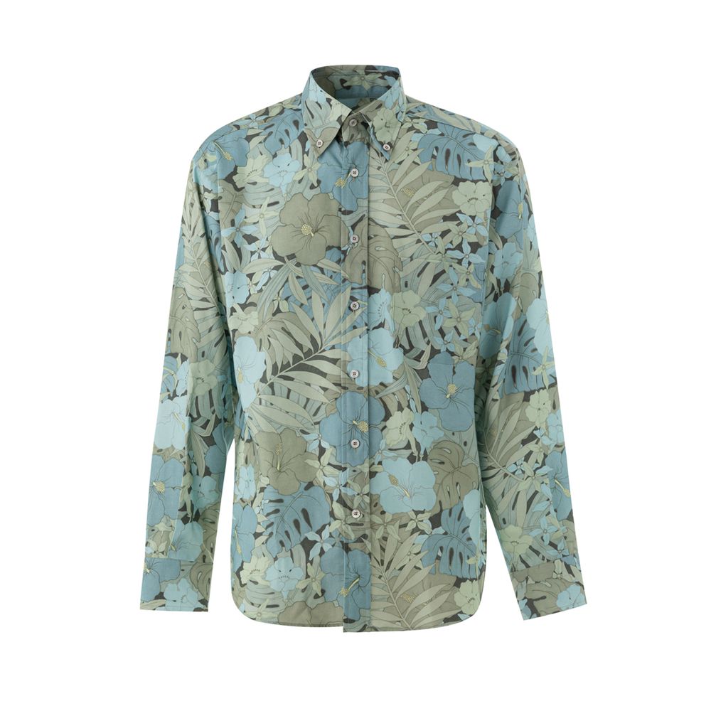 Tom Ford Sky Blue Lyocell Patterned Shirt-1