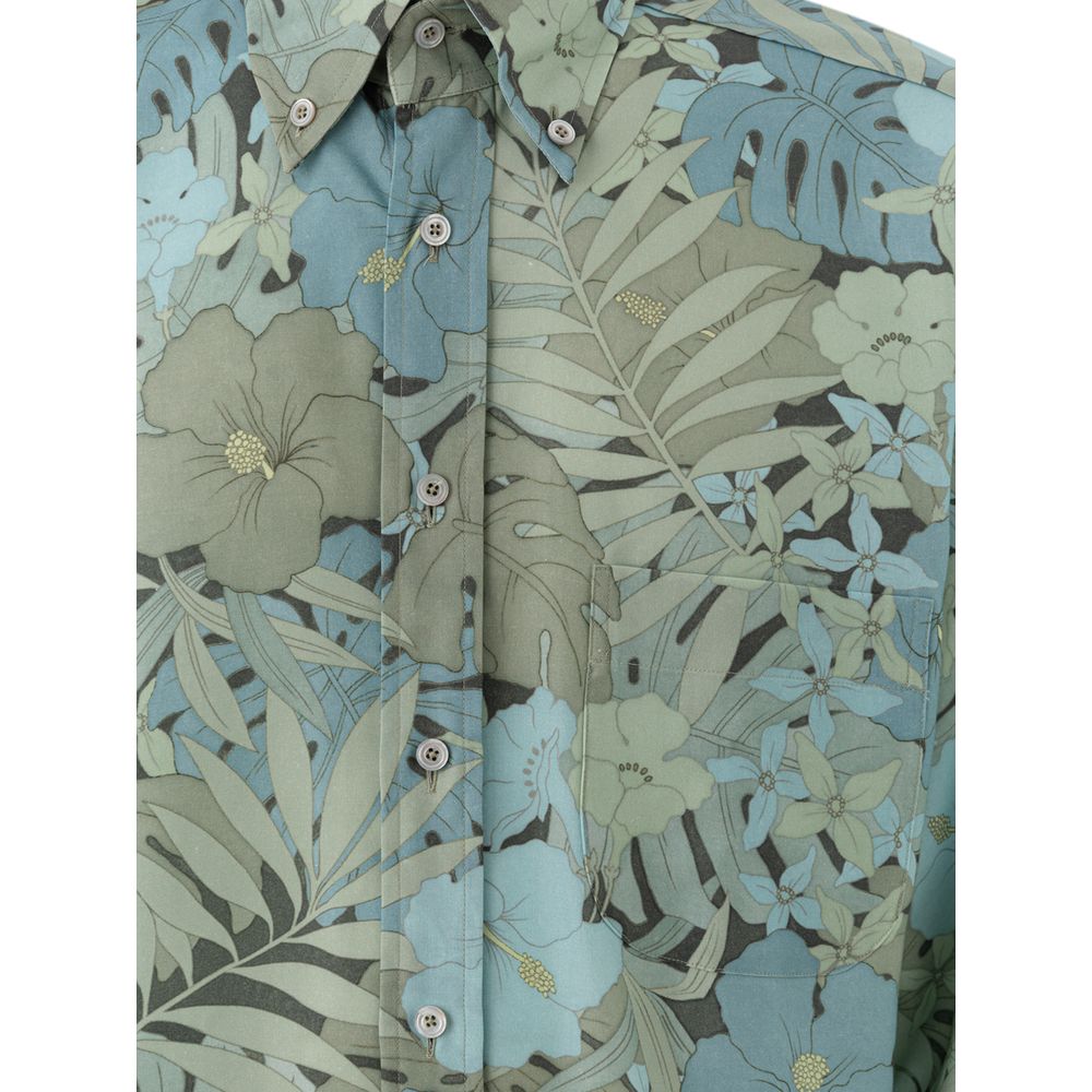 Tom Ford Sky Blue Lyocell Patterned Shirt-3
