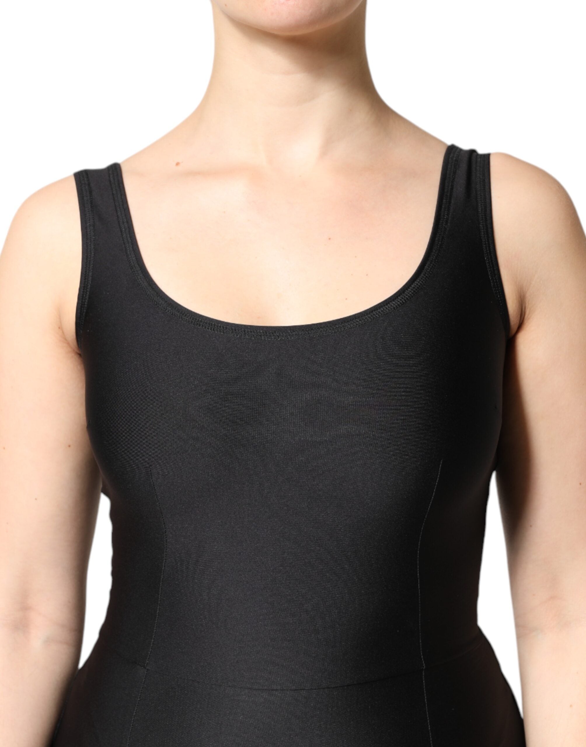 Dolce & Gabbana Schwarzer ärmelloser Bodycon Frauen Jumpsuit Kleid-5