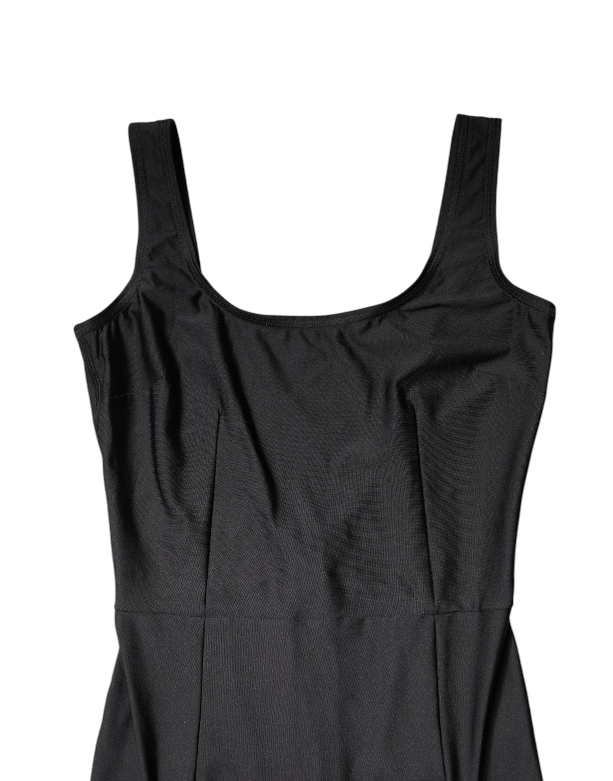 Dolce & Gabbana Schwarzer ärmelloser Bodycon Frauen Jumpsuit Kleid-7