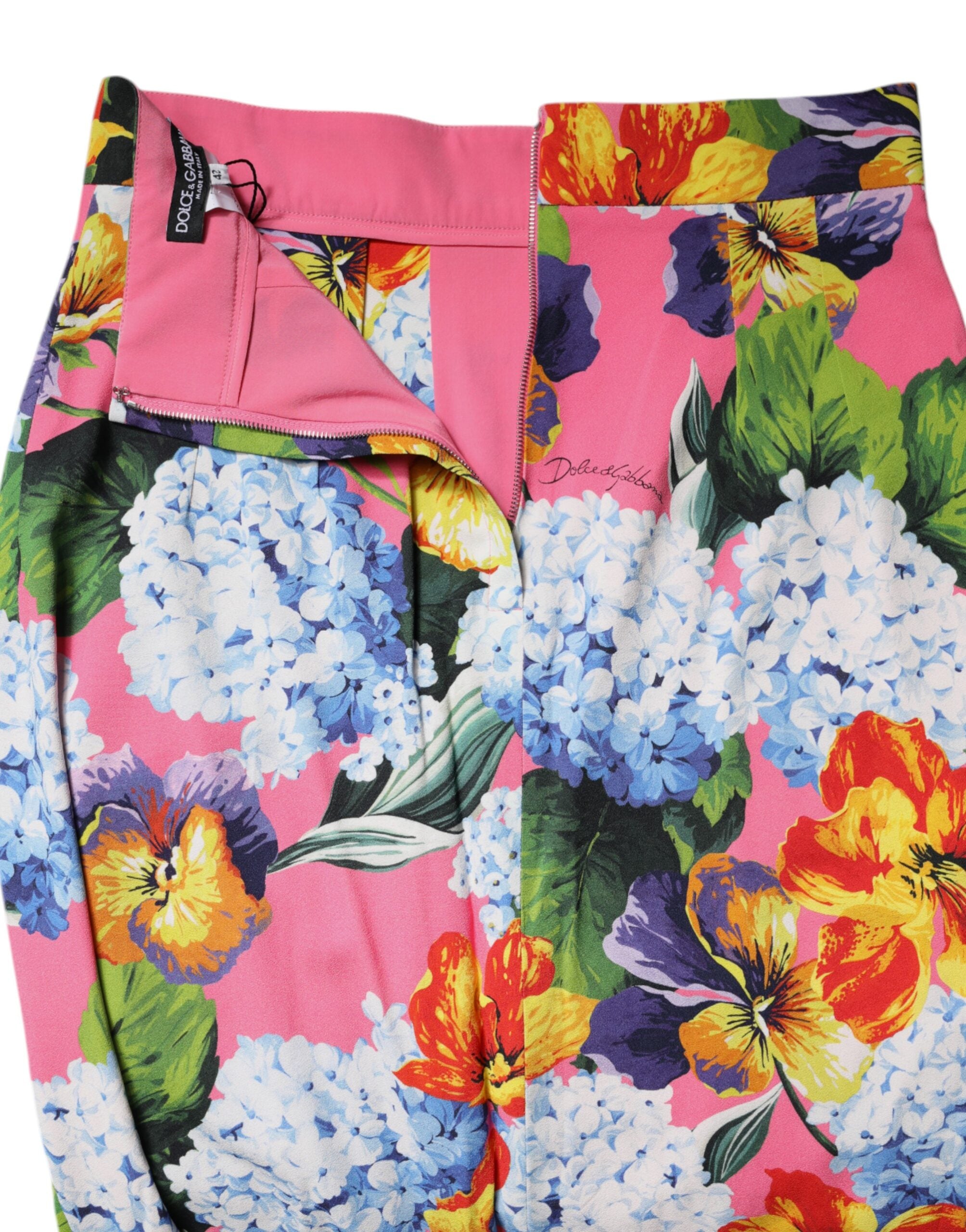 Dolce & Gabbana Multicolor Floral High-Waisted Midi Skirt-6