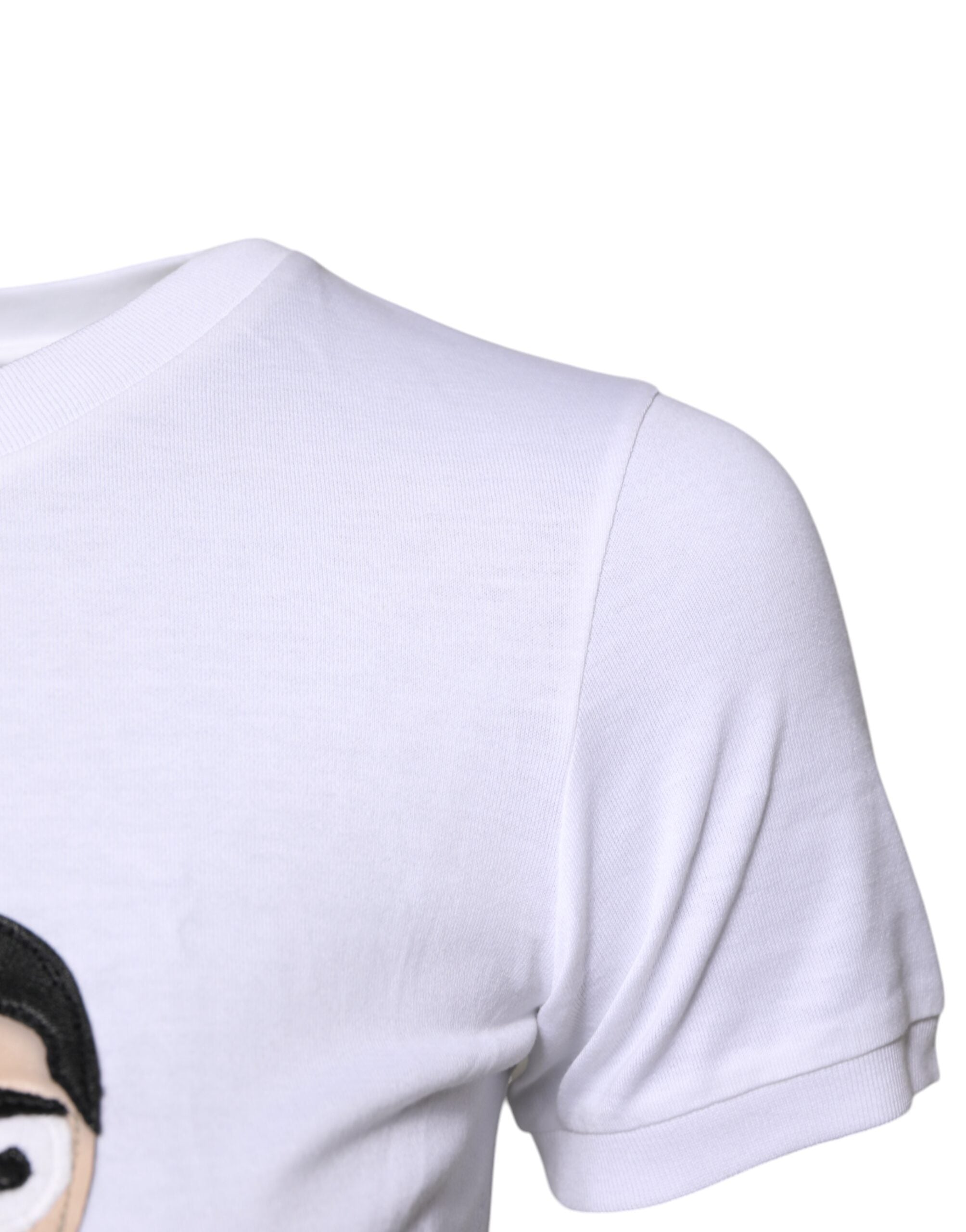 Dolce & Gabbana white cotton T-shirt with #DGFAMILY embroidery-3