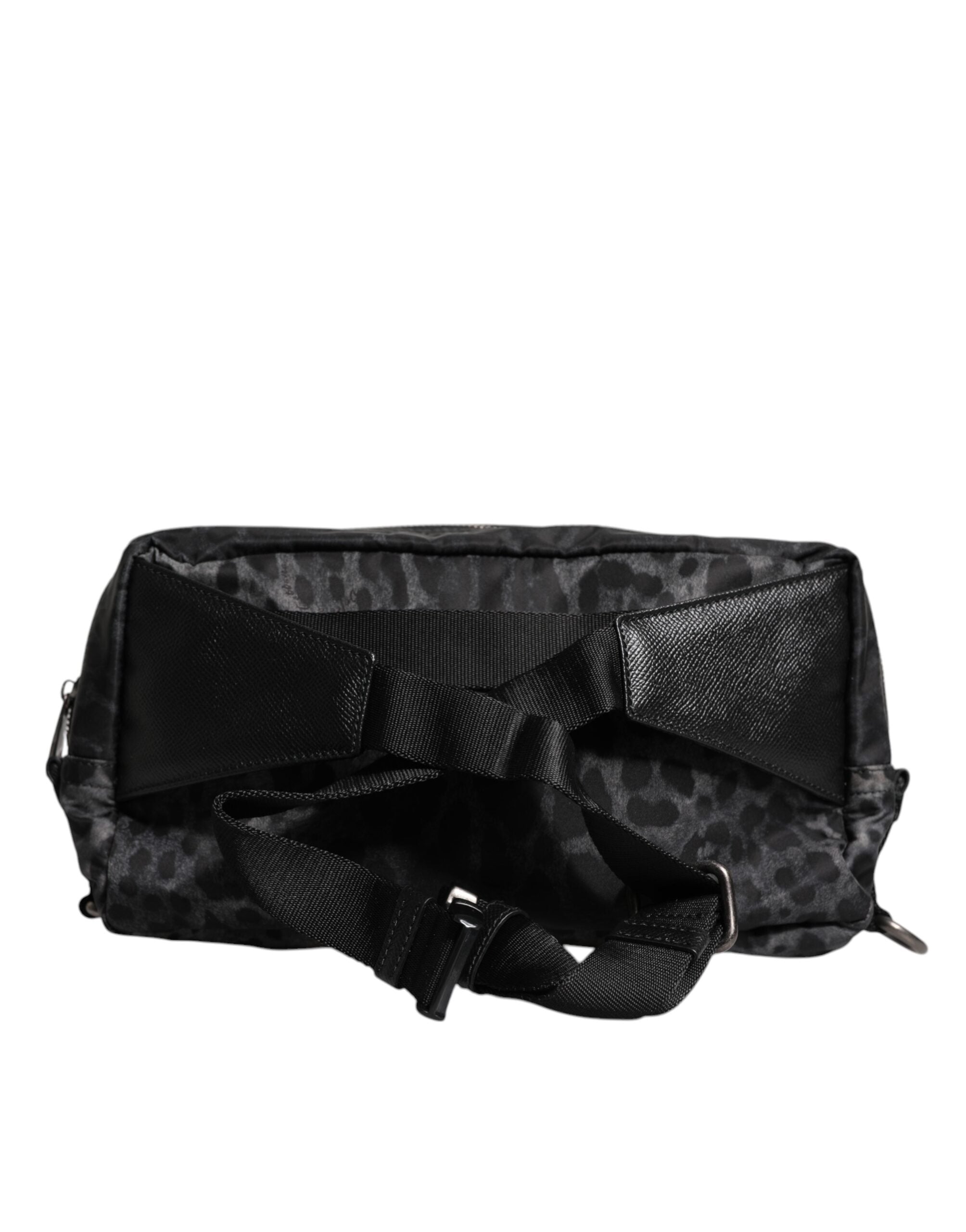 Dolce & Gabbana Black Grey Leopard DG Logo Belt Waist Belt Bag-4
