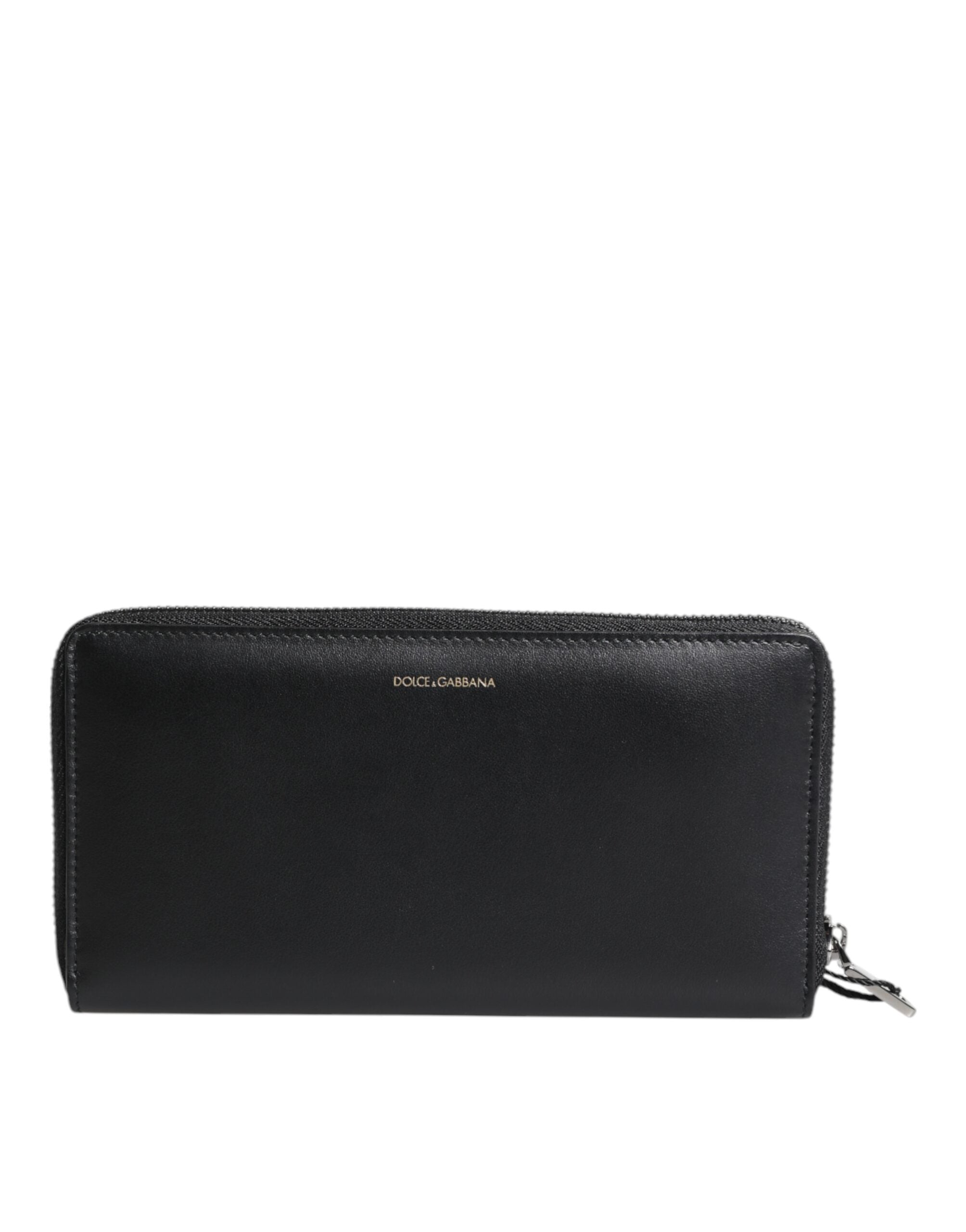 Dolce & Gabbana Schwarz-Blau Exotisches Leder Geprägte Kontinental Brieftasche-2